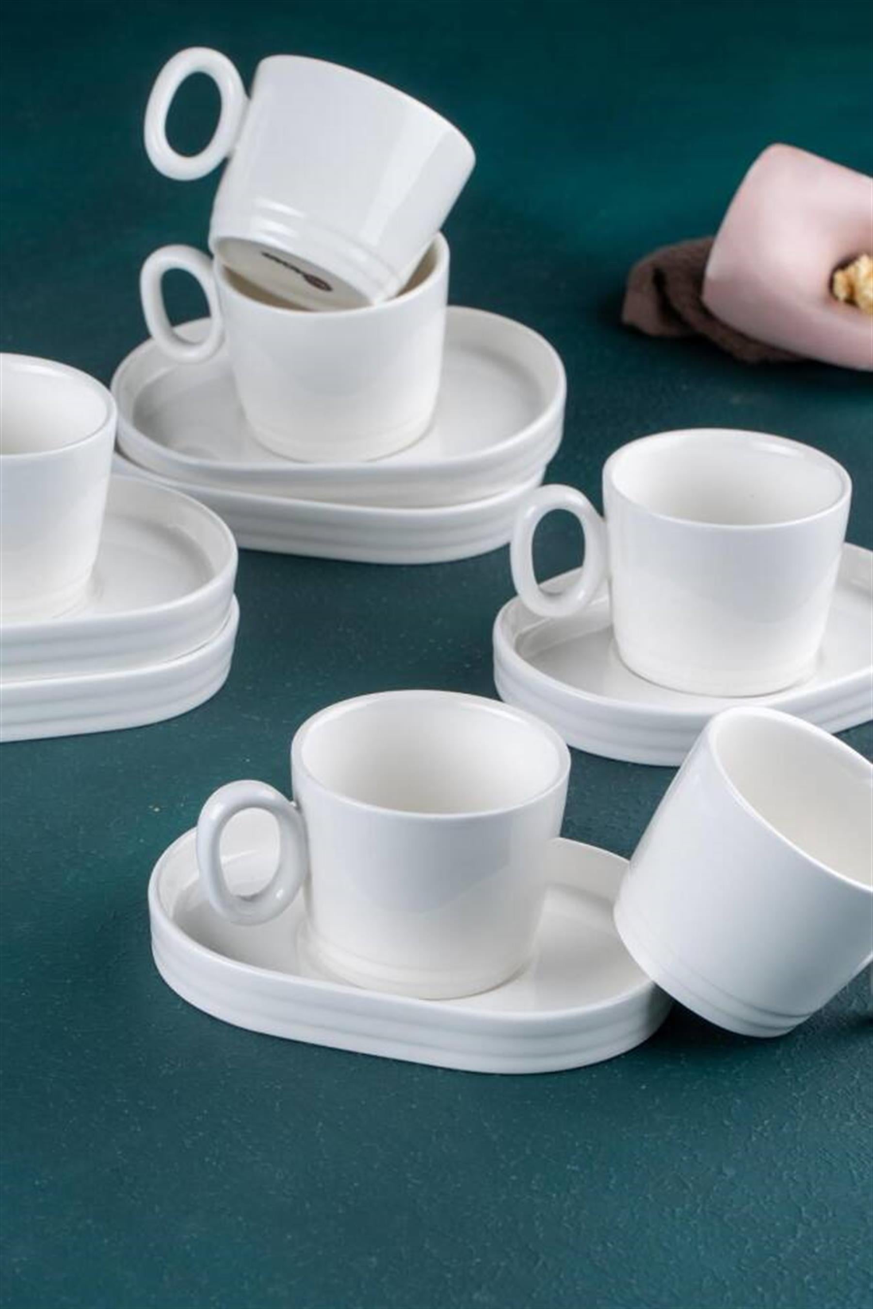 Perla 6 Kişilik Porselen Çay / Nescafe Fincan Takımı