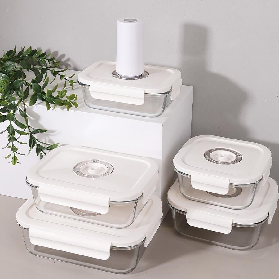 Quinn Vakumlu Cam Saklama Kabı