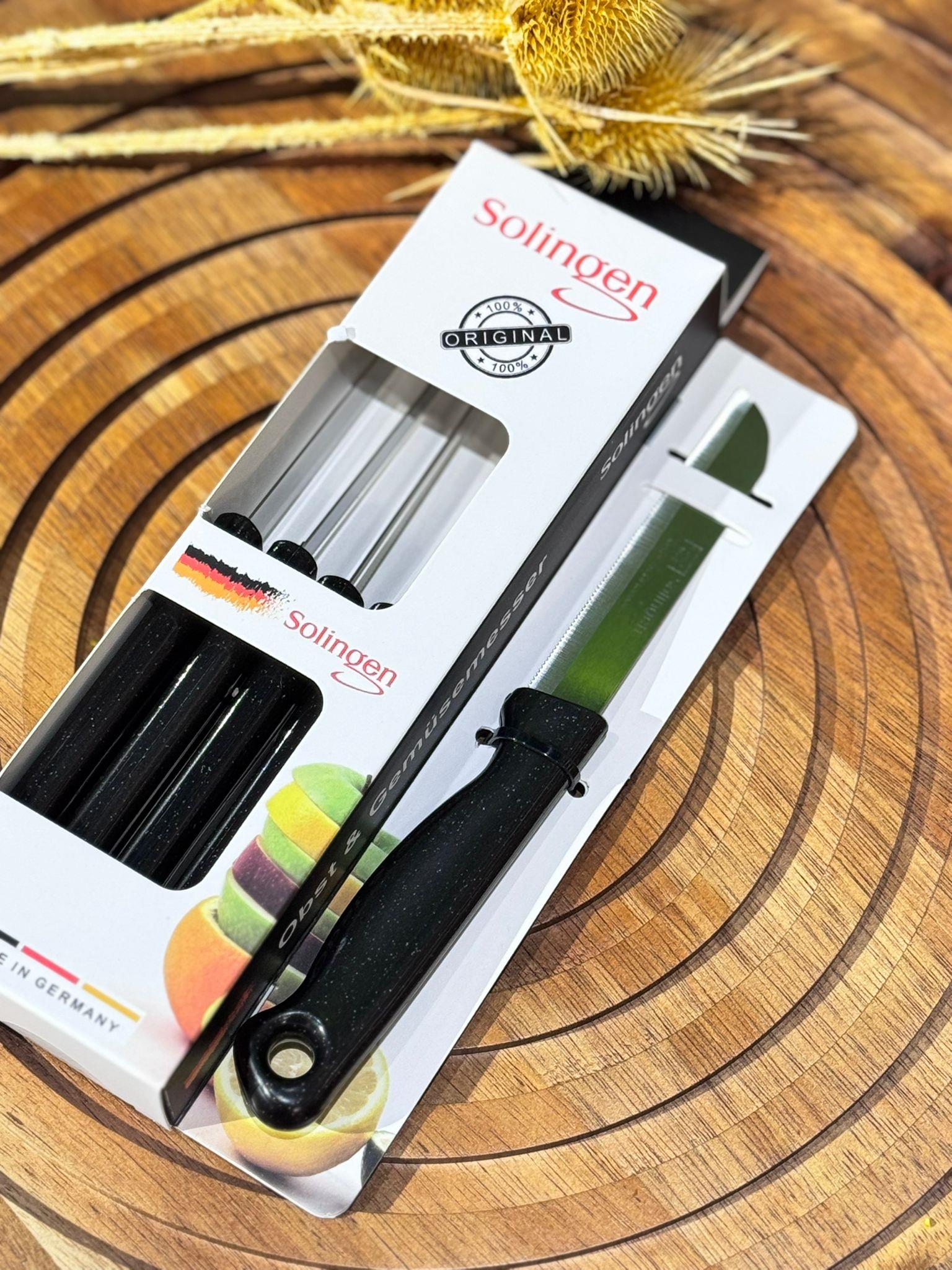 Solingen 6 Lı Meyve & Sebze Bıçağı 18 cm - Siyah