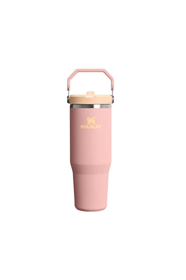 Stanley The IceFlow Flip Straw Pipetli Termos Bardak 0,89 LT - 30oz Peach Rose