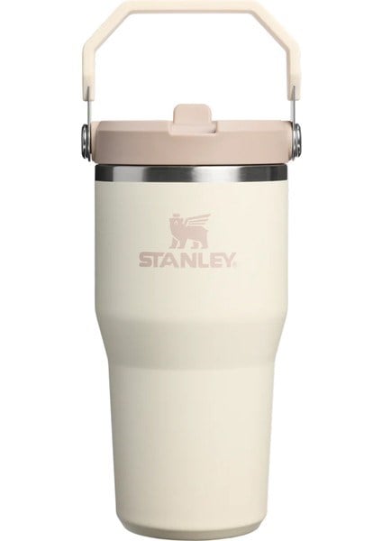 Stanley The IceFlow Flip Straw Pipetli Termos Bardak 0,60 LT - 20oz Cream