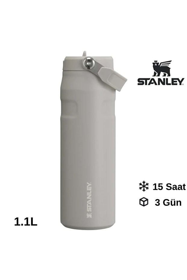 Stanley The IceFlow Flip Straw Pipetli Termos Bardak 1.06 LT / 36 OZ - Ash