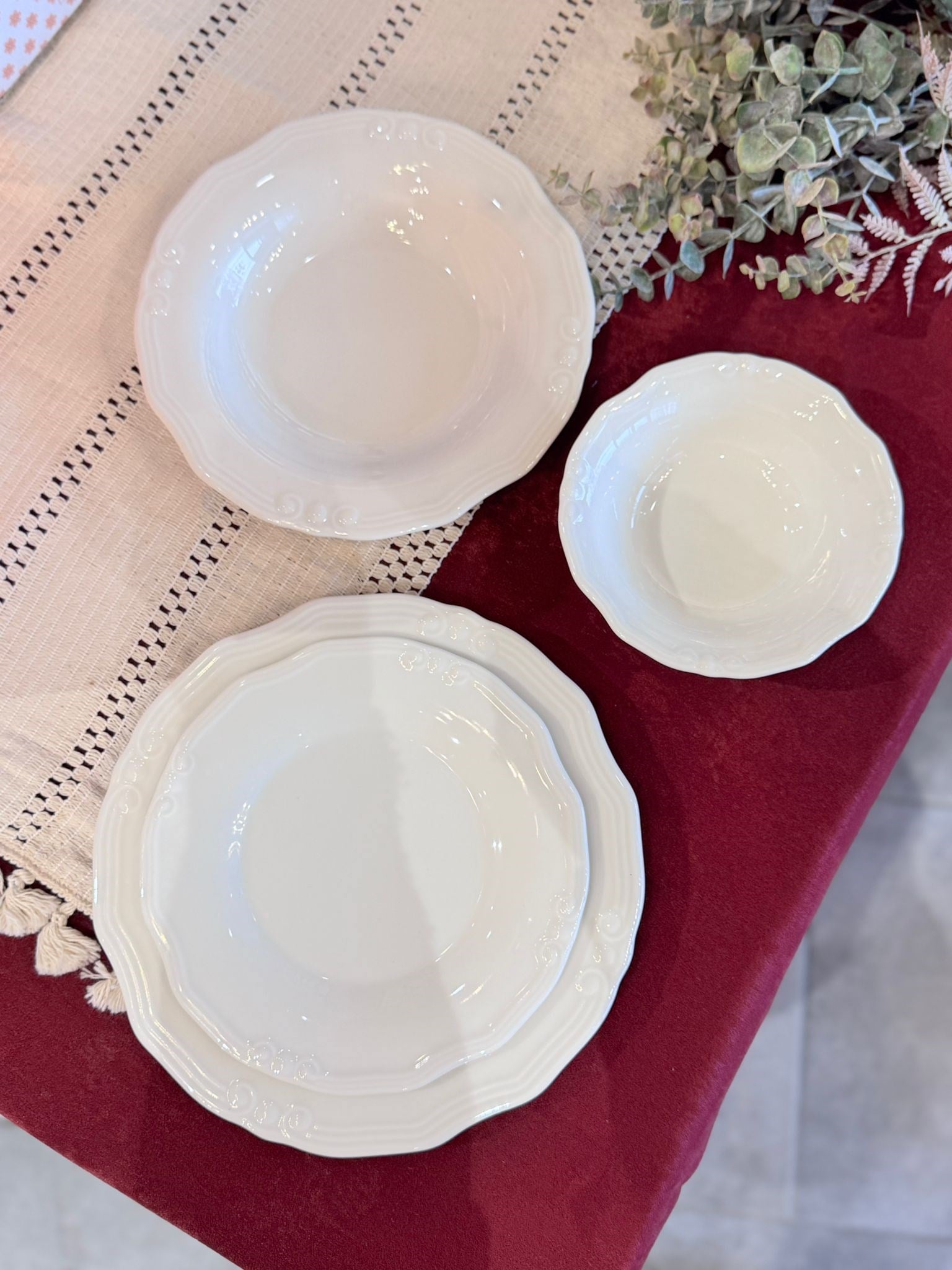 Tiffany 6 Kişilik 24 Parça Porselen Yemek Takımı