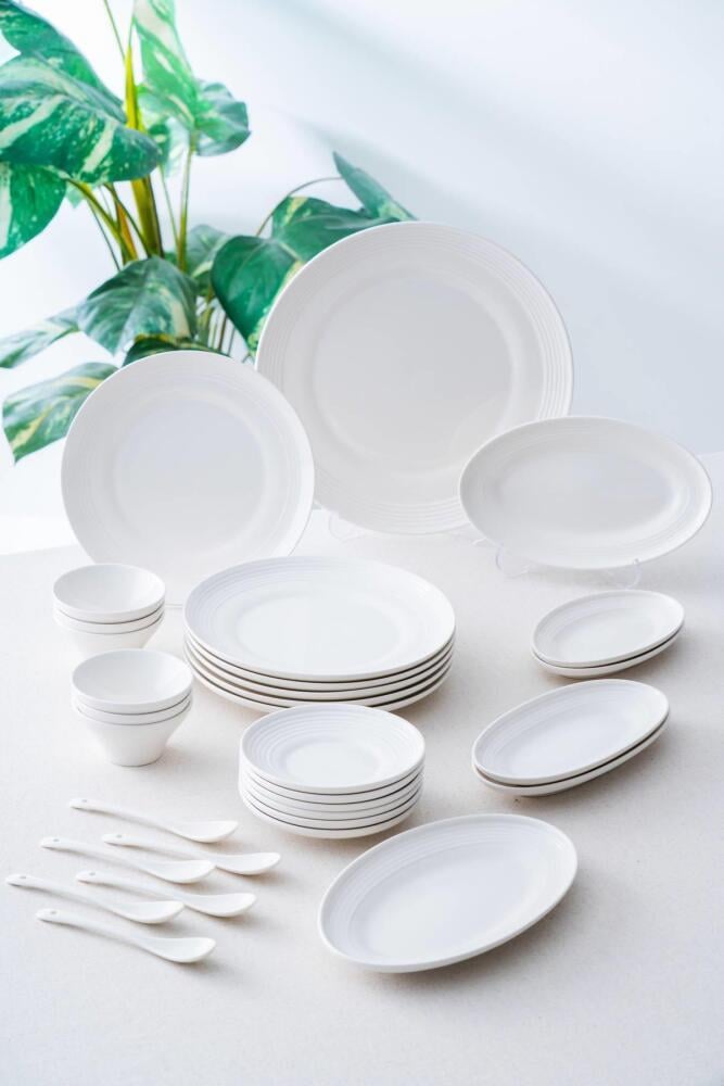 Titania 6 Kişilik 31 Parça Beyaz Porselen Kahvaltı Takımı Takımı