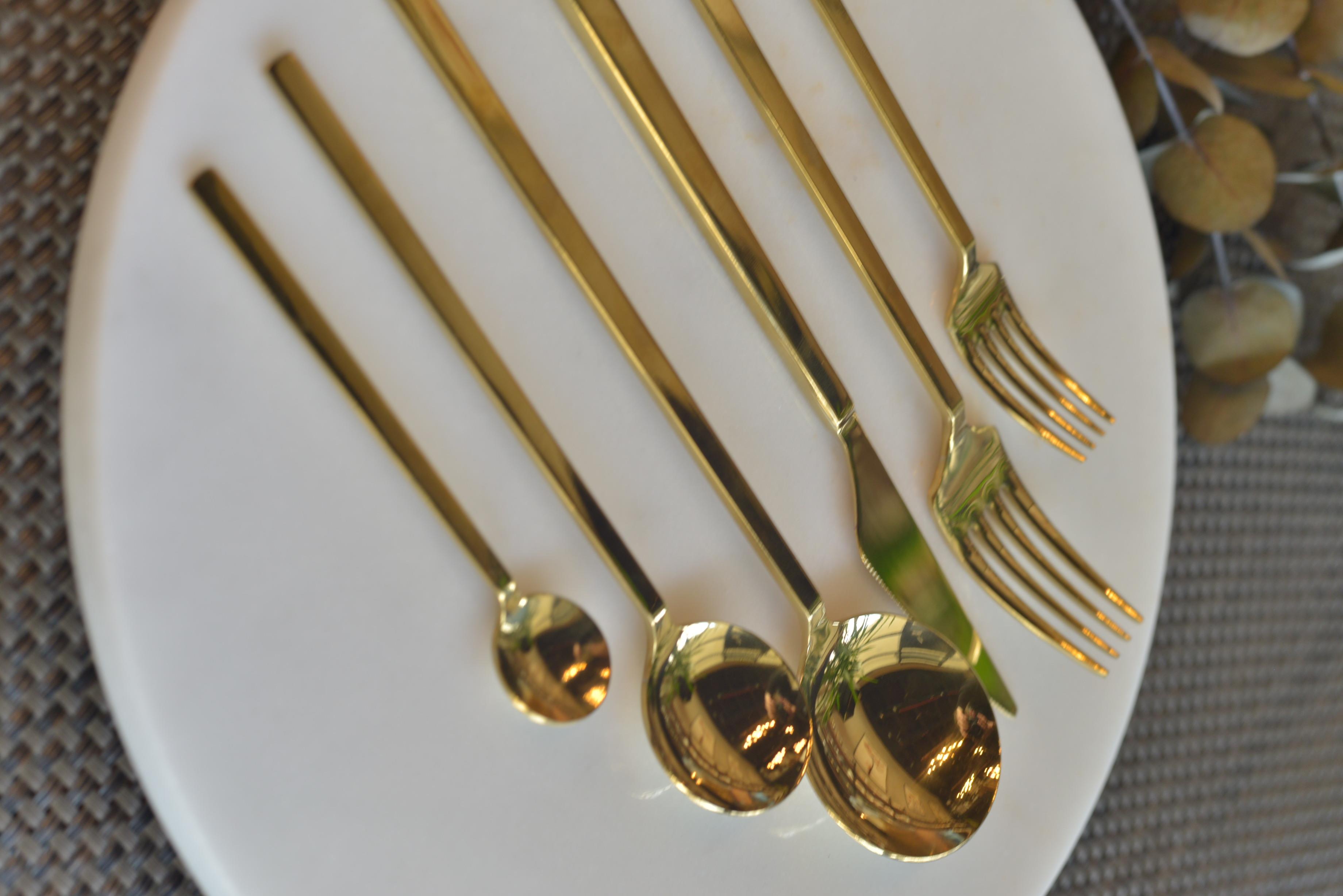 Venedik 36 Parça Gold Çatal Kaşık Takımı