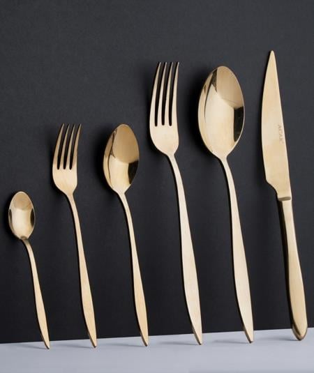 Violet Titanyum Gold 12 Kişilik 72 Parça 18/10 Paslanmaz Çelik Çatal Kaşık Takımı