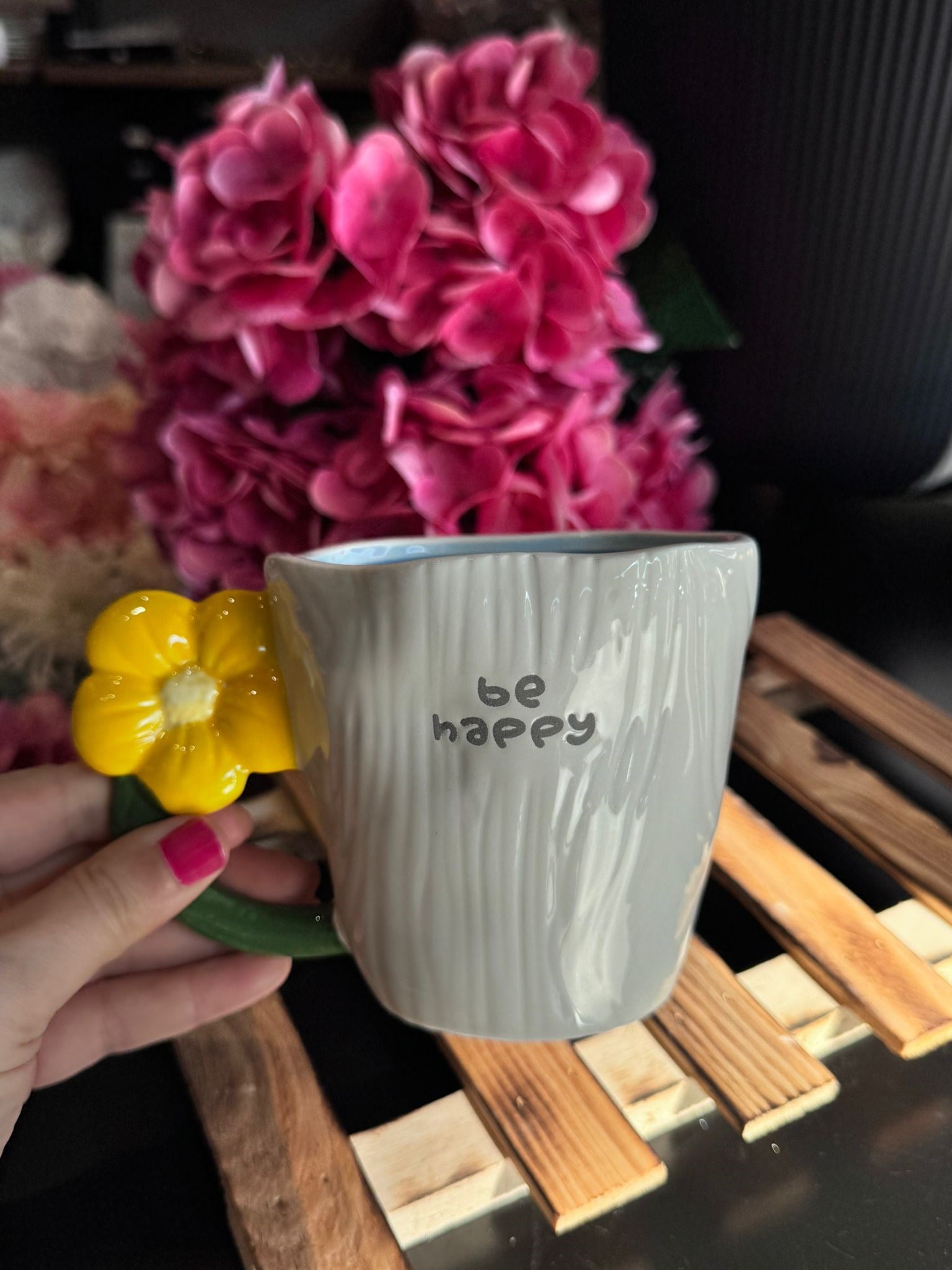 Yellow Flower Collection Mug Kupa Bardak - 435 ml / 1 Adet
