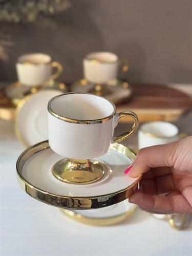 Carson 6 Kişilik Porselen Türk Kahvesi Fincan Takımı 