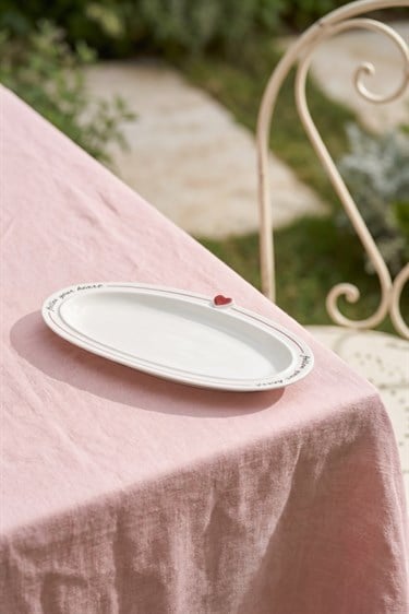 Cuore Love Porselen Küçük Kayık Tabak - 24 cm