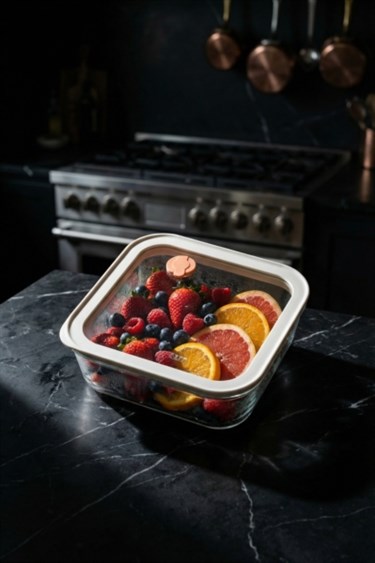 Kare Cam Kahvaltılık Kase 610 ML - 1 Adet 