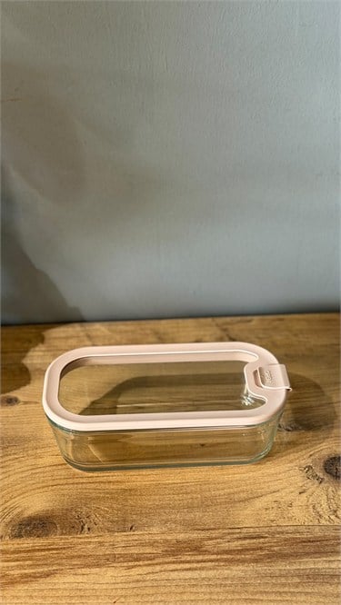 Lena Dikdörtgen Cam Kahvaltılık Kase 560 ML - Pembe 1 Adet 