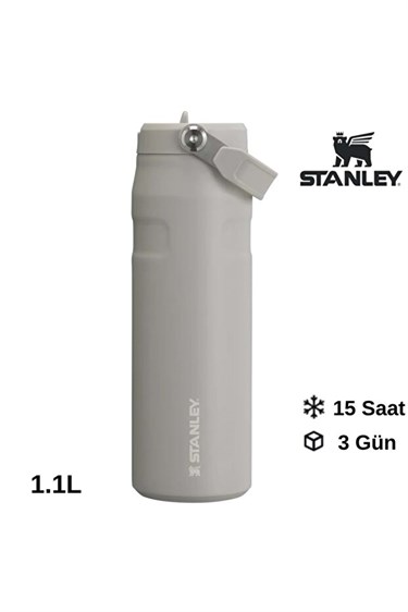 Stanley The IceFlow Flip Straw Pipetli Termos Bardak 1.06 LT / 36 OZ - Ash