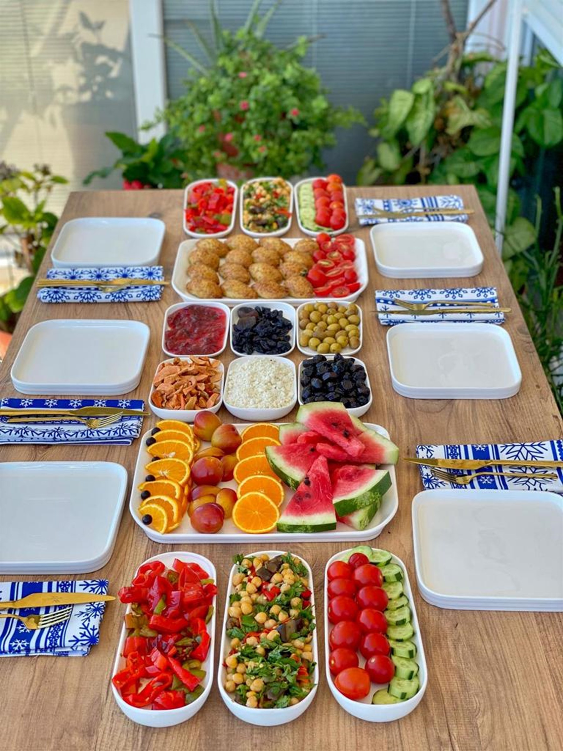 20 Parça 6 kişilik Porselen Kahvaltı Seti 