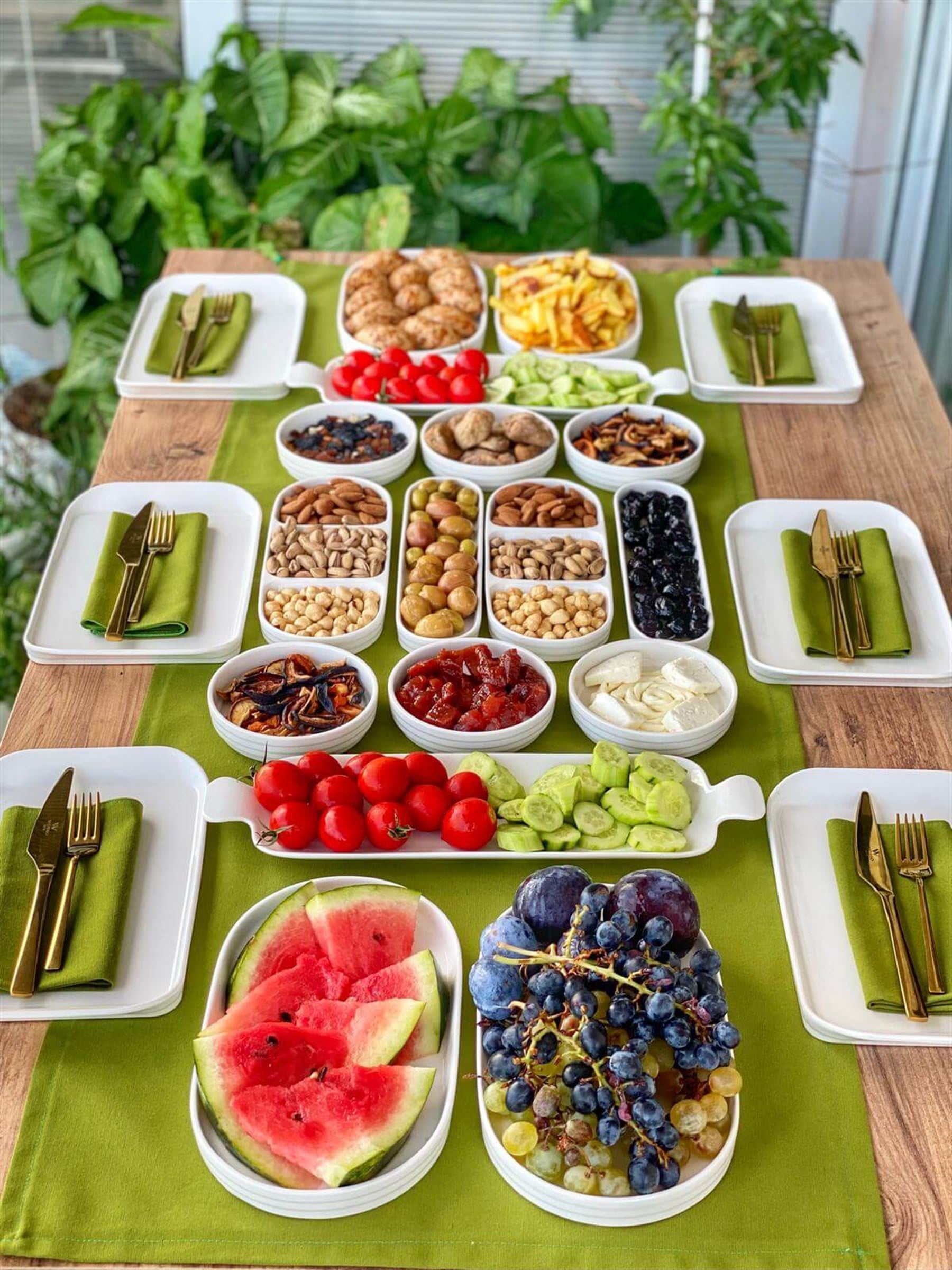 22 Parça 6 Kişilik Porselen Kahvaltı / Yemek Seti