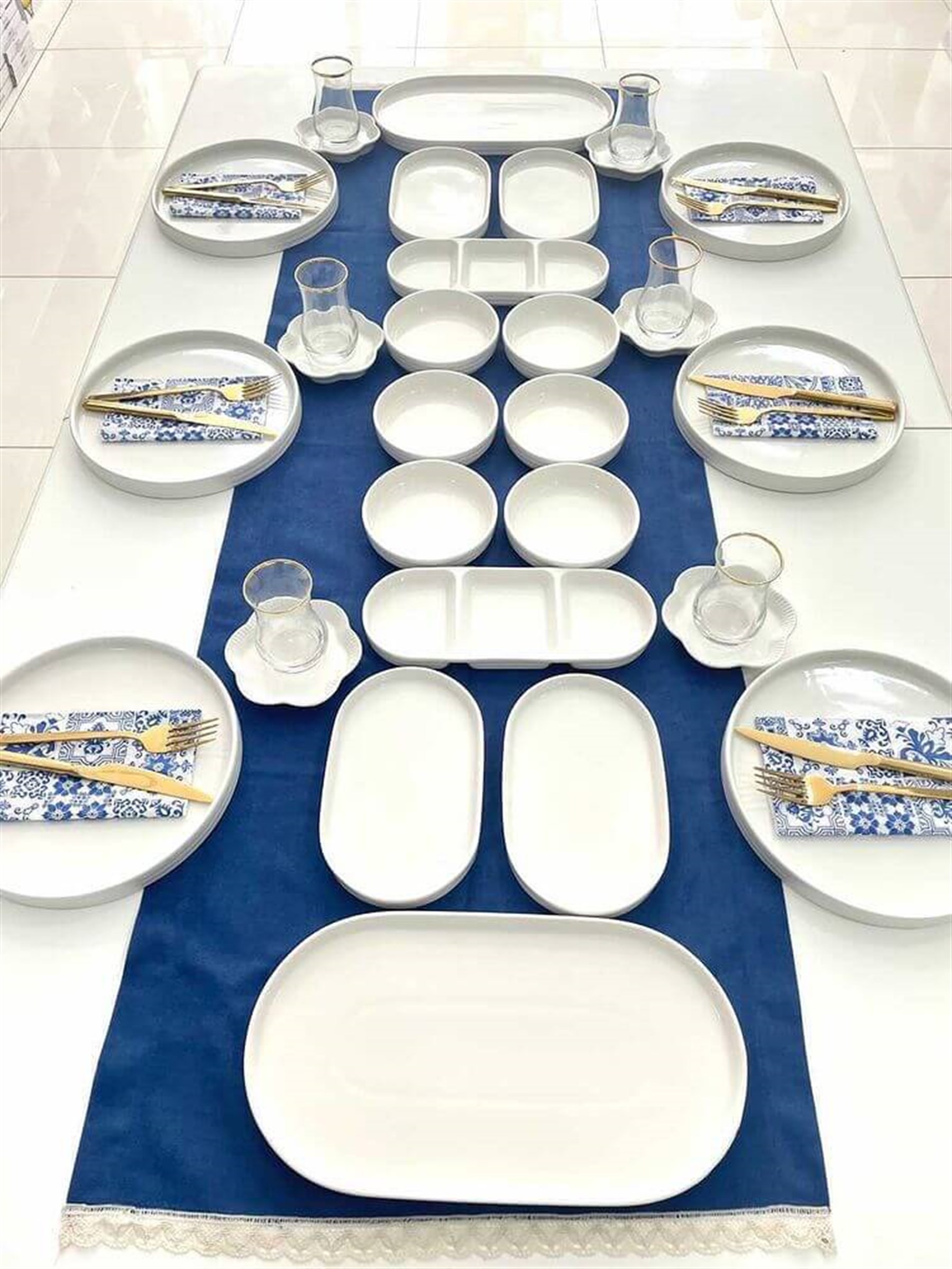 26 Parça 6 Kişilik Porselen Kahvaltı / Yemek Seti
