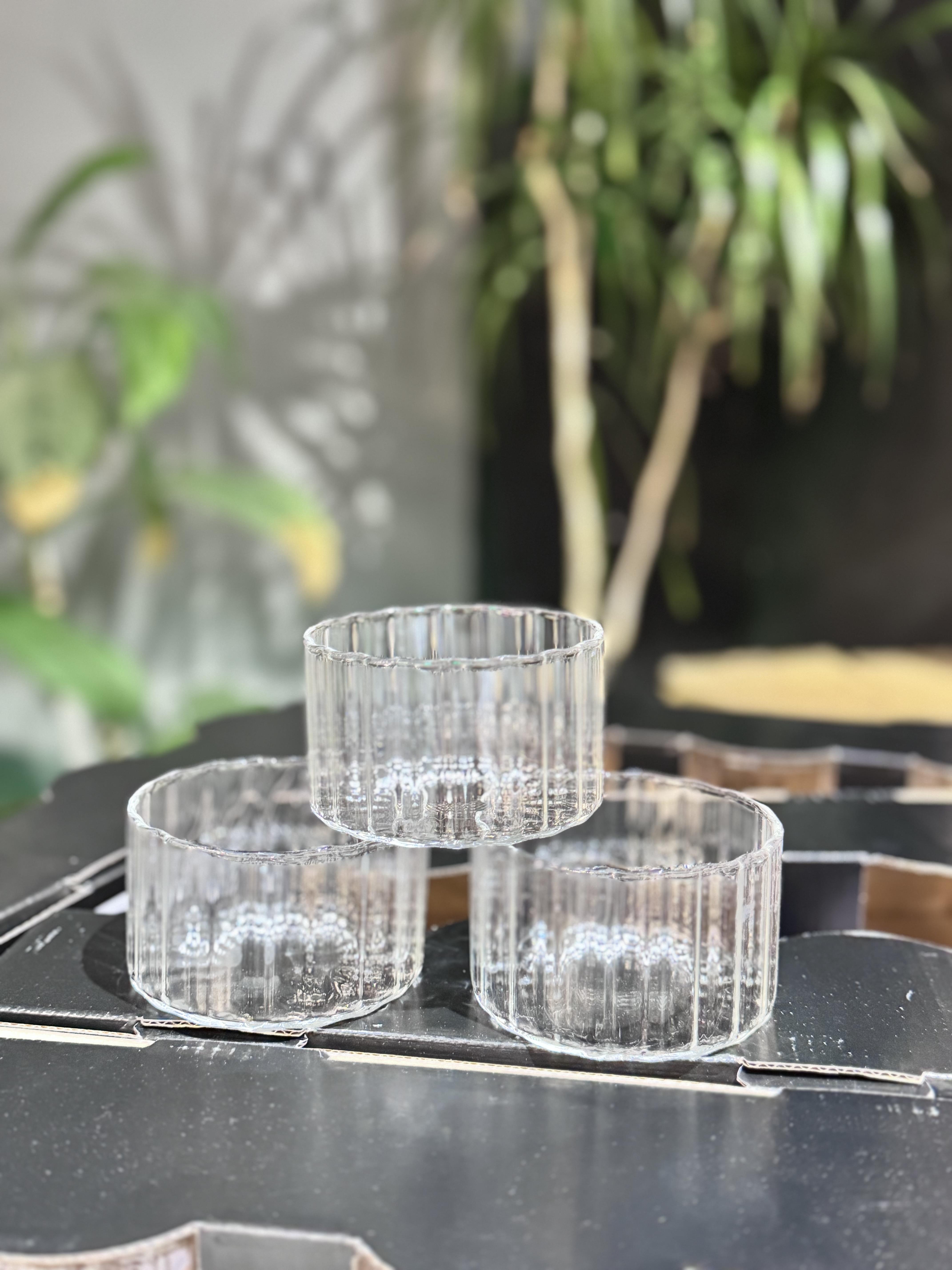 3 Lü Borosilikat Cam Kase 220 ML