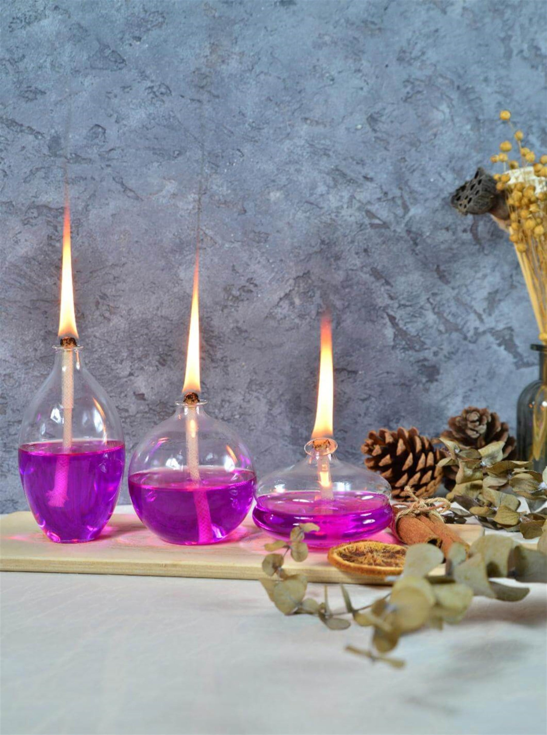 3 lü Mix Cam Kandil