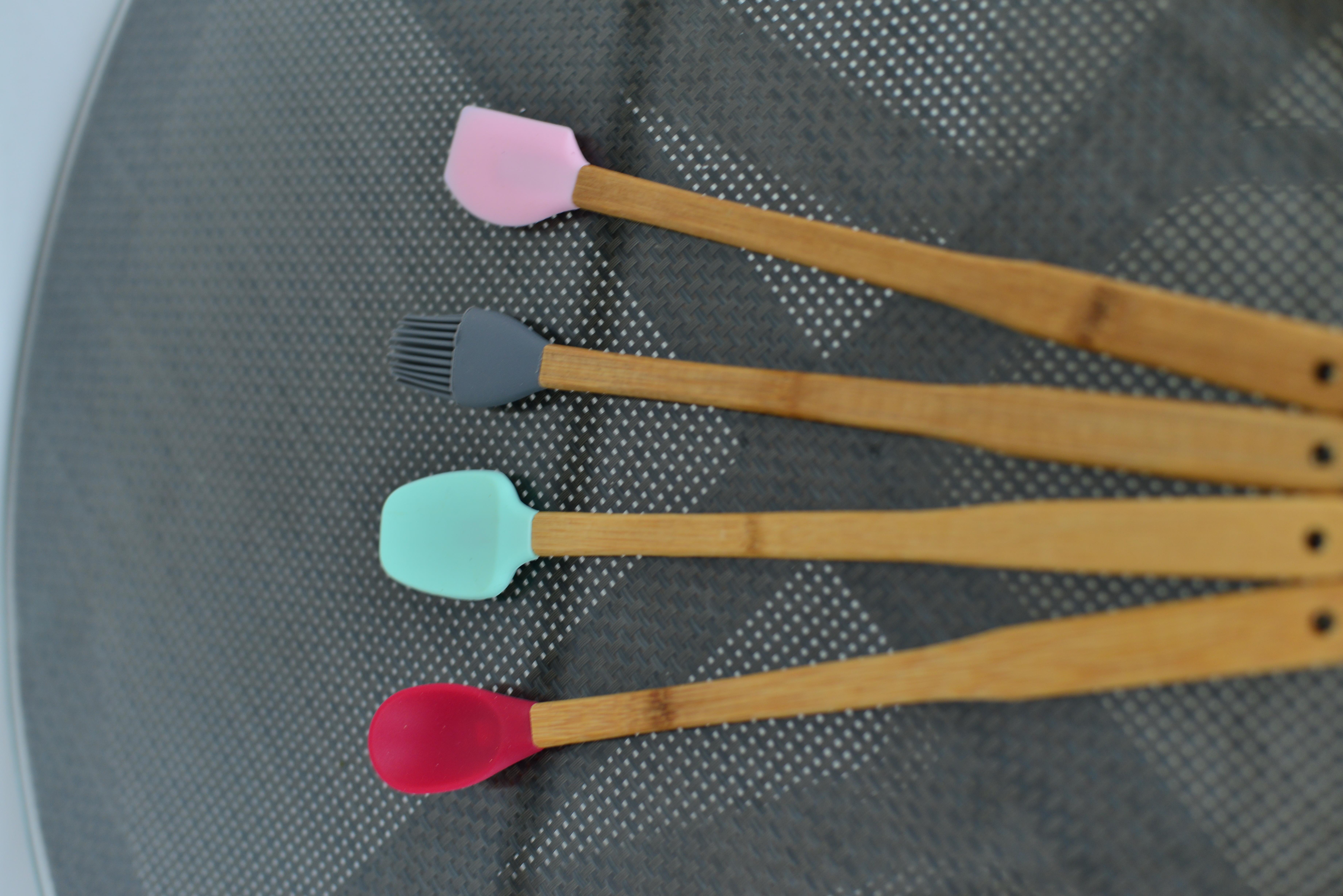 4 Lü Uzun Bambu Spatula Seti / Robert