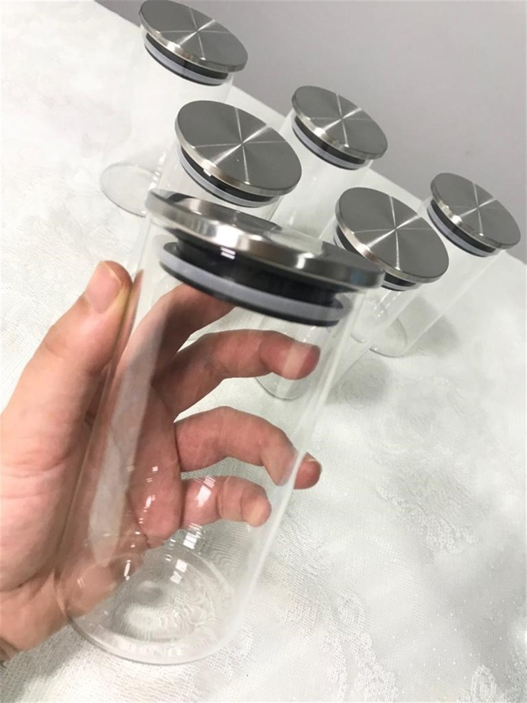 6 ADET 250 ML METAL KAPAKLI CAM KAVANOZ
