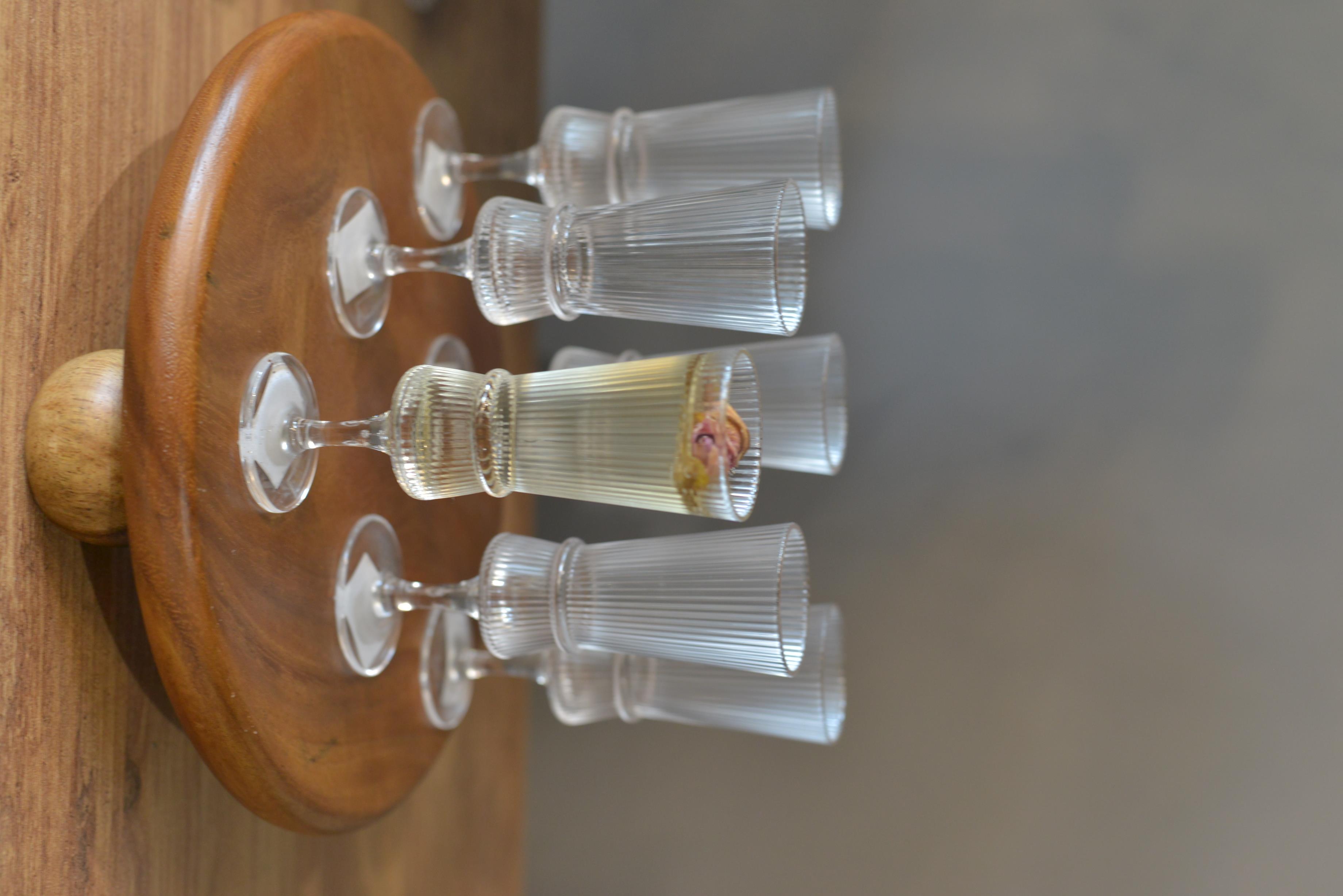 6 lı Kahve Yanı Ayaklı Cam  Bardak 100 ML