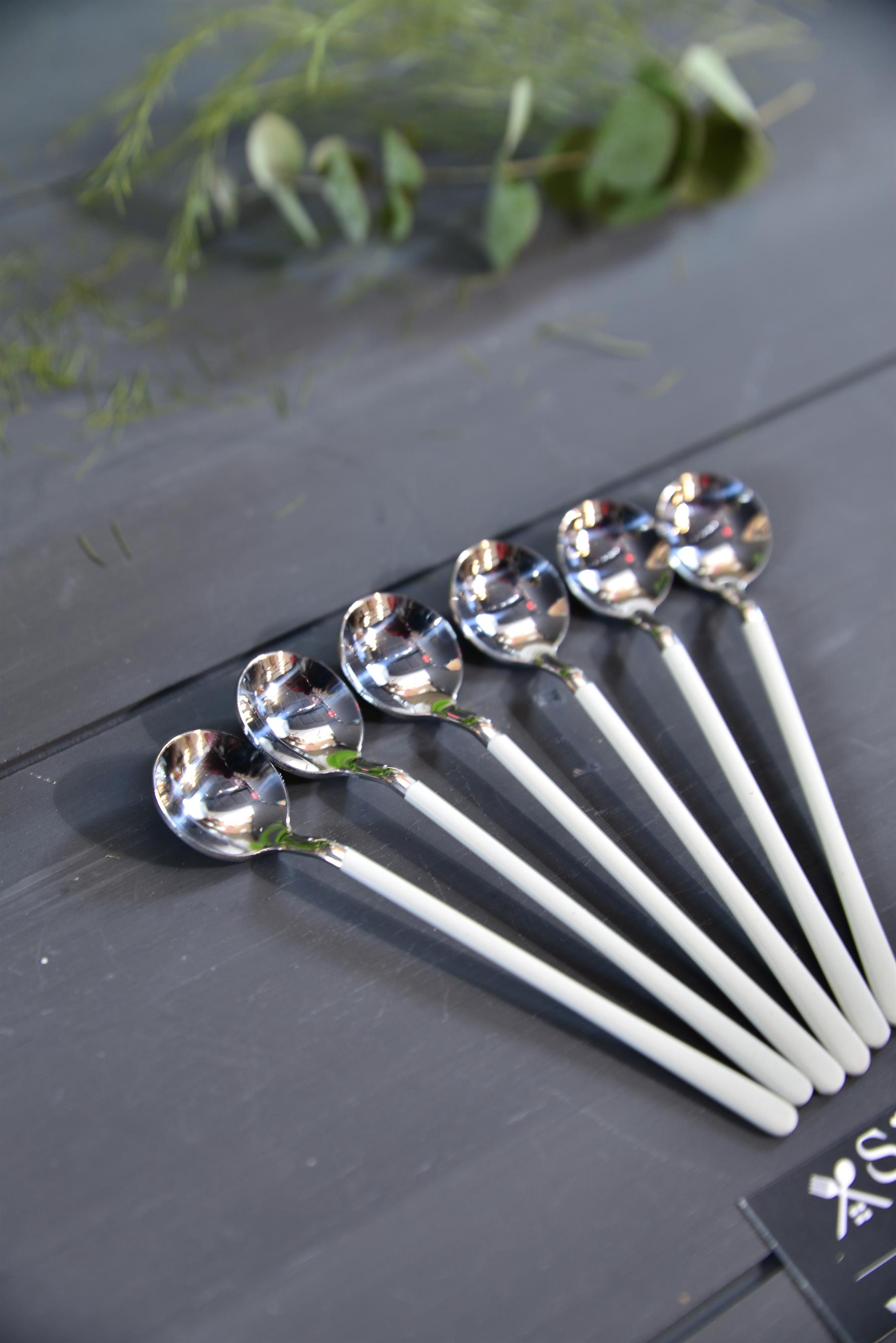 6 Lı Starliçe Beyaz Inox Çay / Nescafe Kaşığı