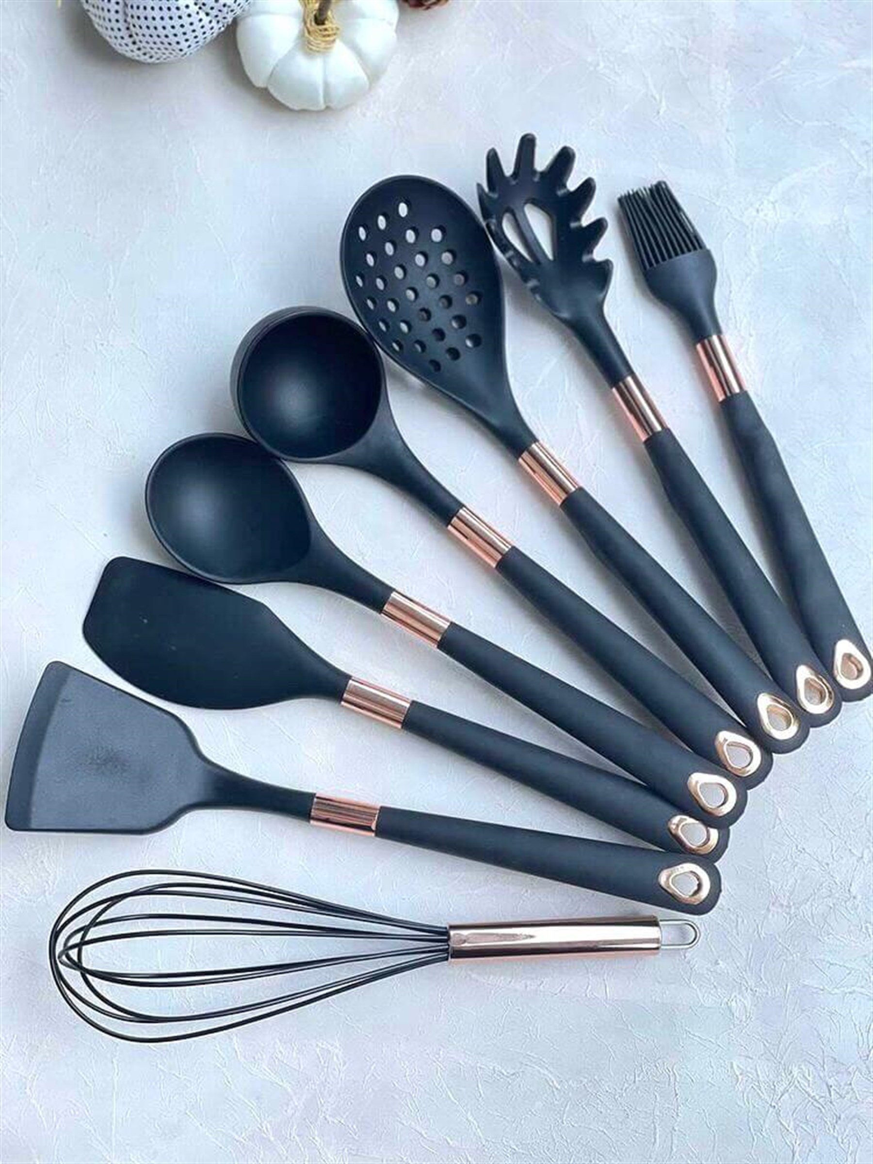 8 Parça Siyah Silikon Servis Seti