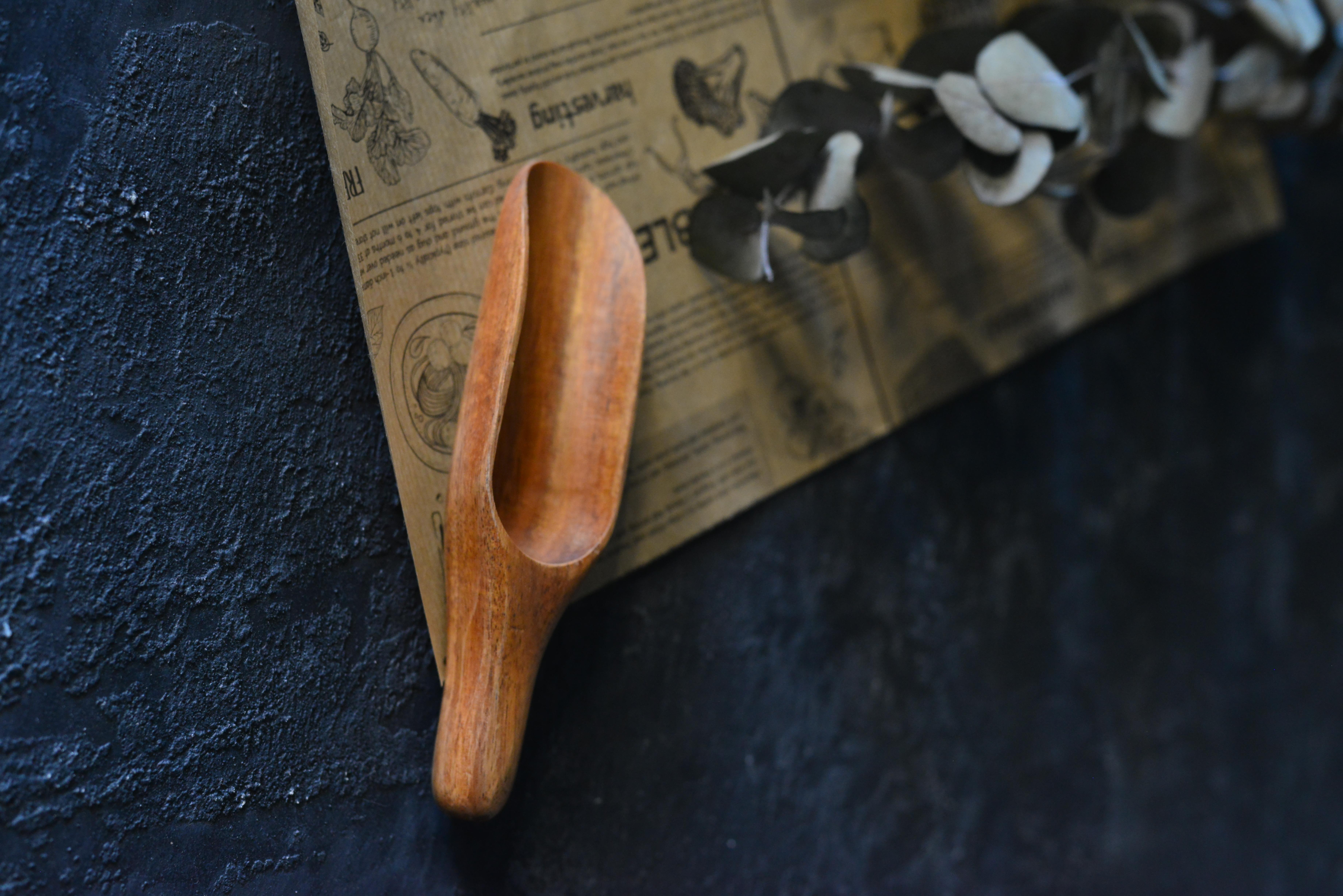 Akasya Mini Kürek Baharat Kaşık - 1 Adet