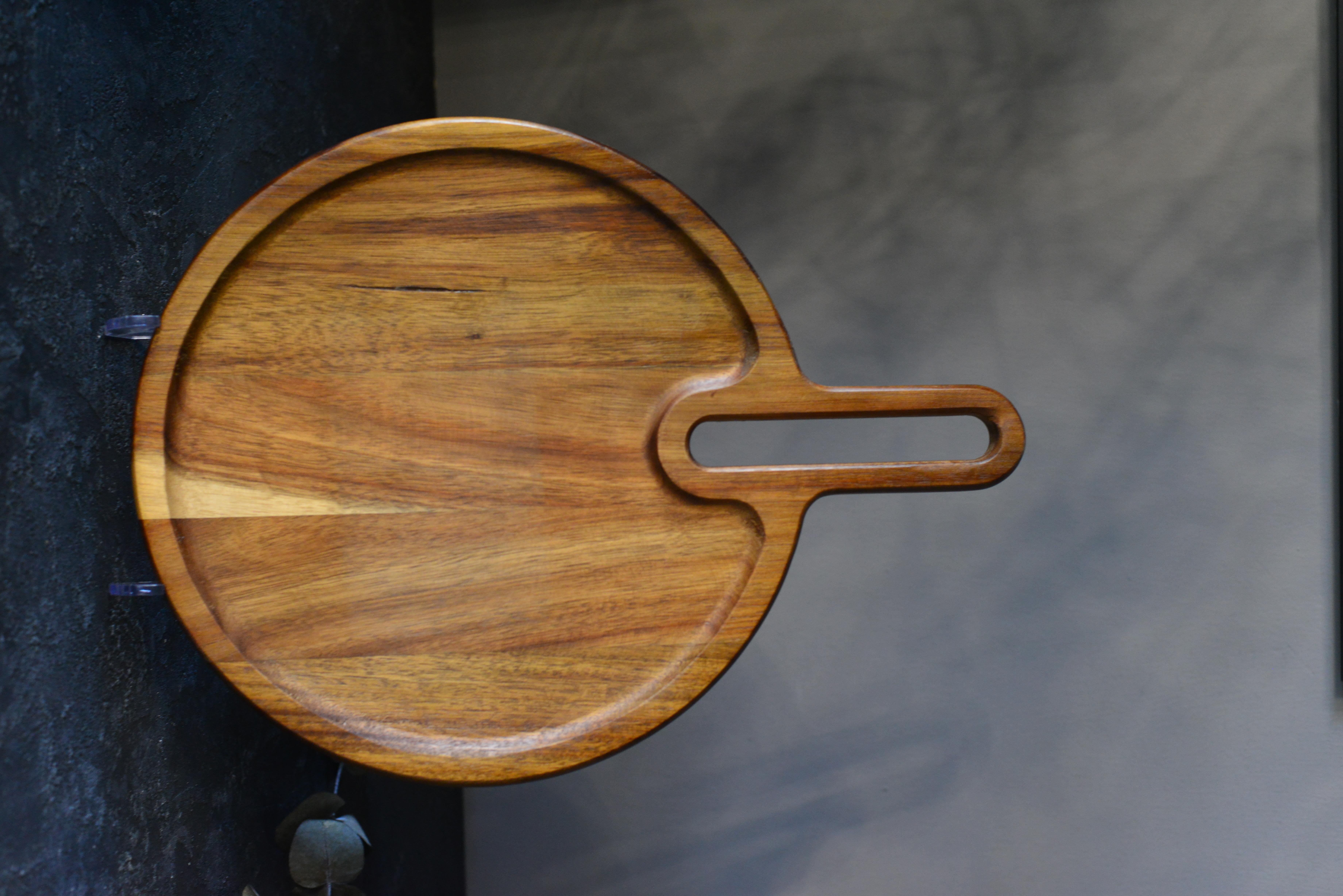 Akasya Saplı Yuvarlak Sunumluk Orta Boy - 1 Adet