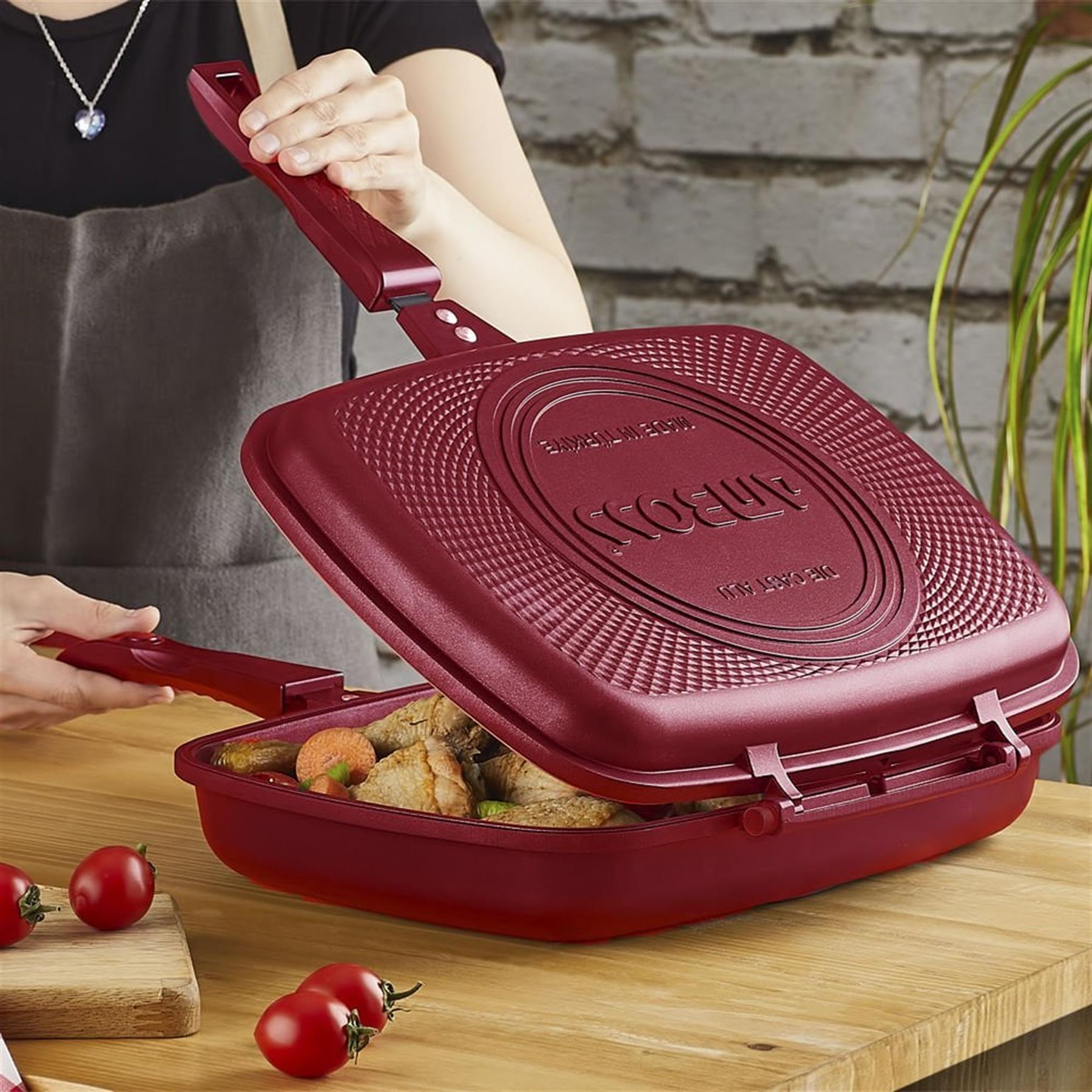 Amboss Döküm İkiz Tava