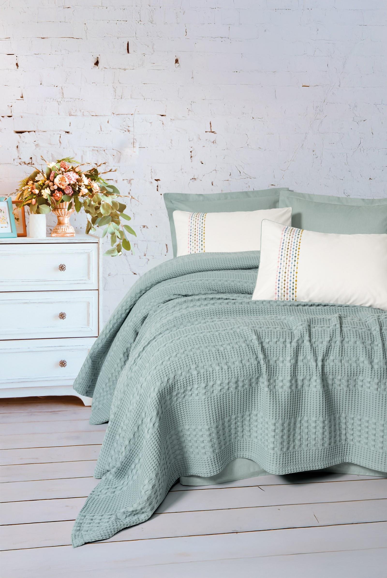 Aura Çift Kişilik Pike Takımı Pebble Mint