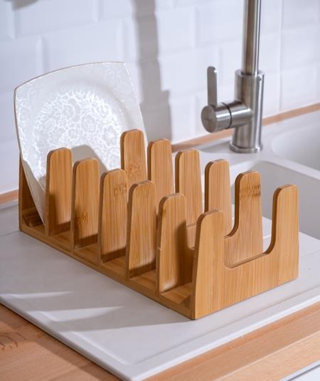 Bambu 6 Bölmeli Tabaklık