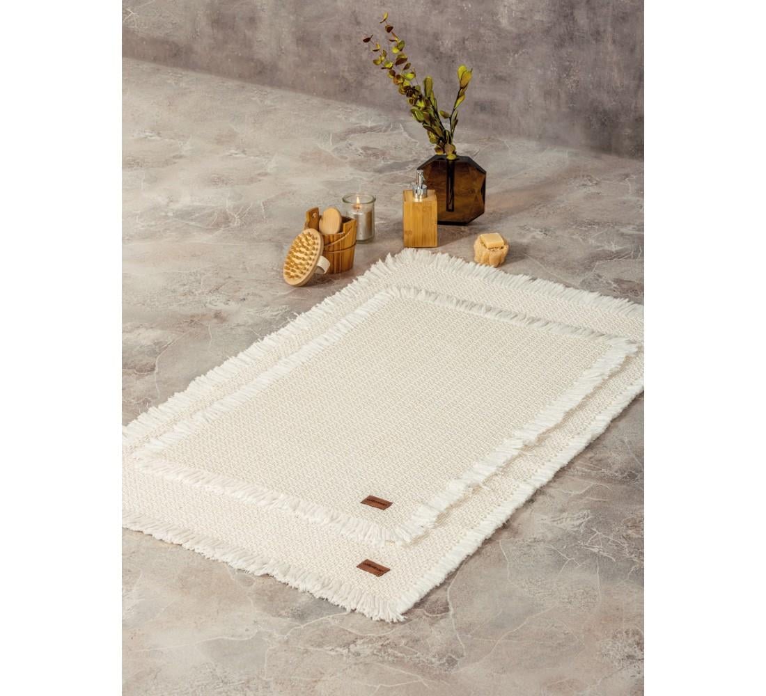 Bath Rug Set Krem 75x125 60x90