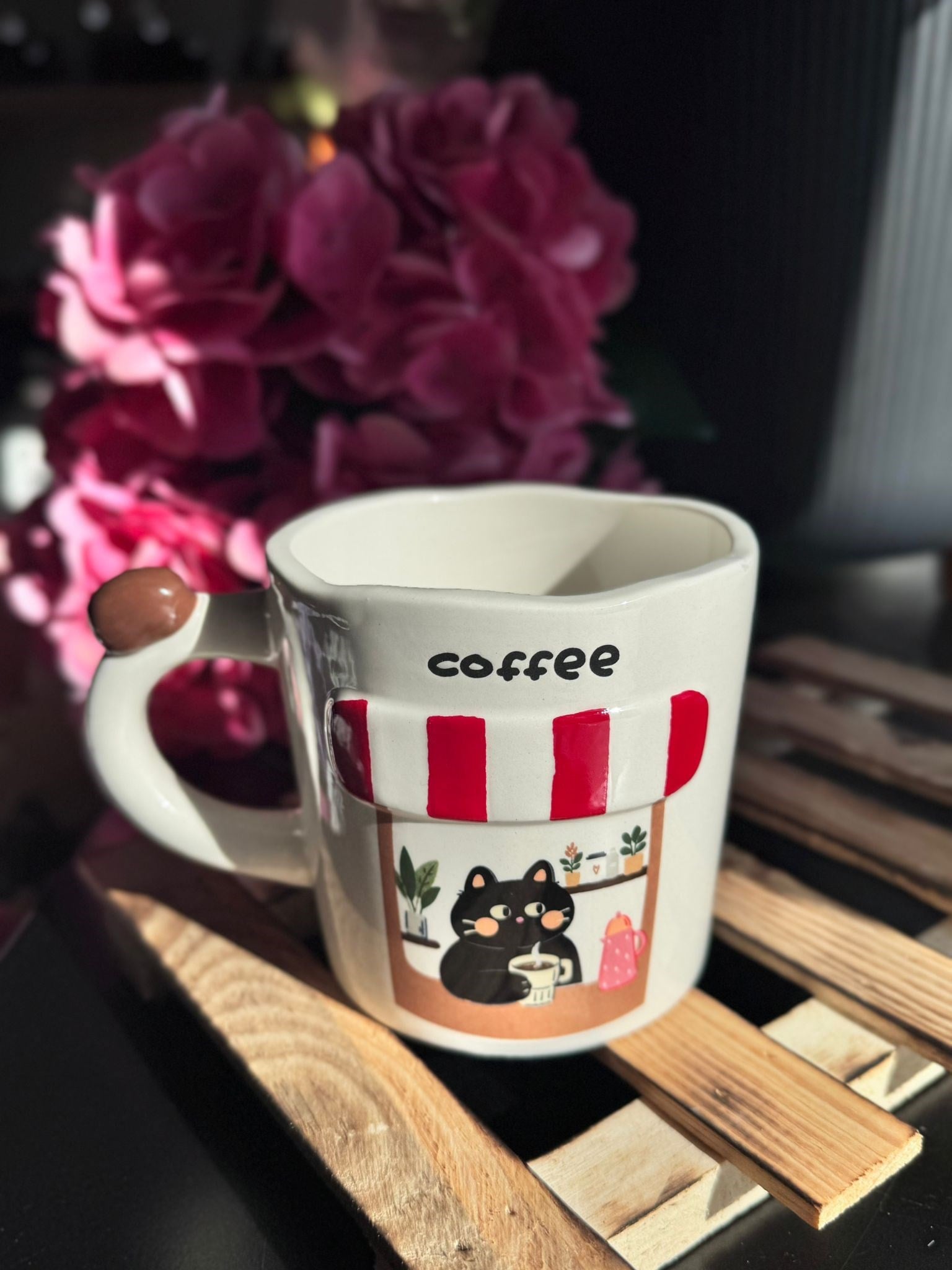 Black Cat - Coffee Shop Collection Mug Kupa Bardak - 420 ml / 1 Adet