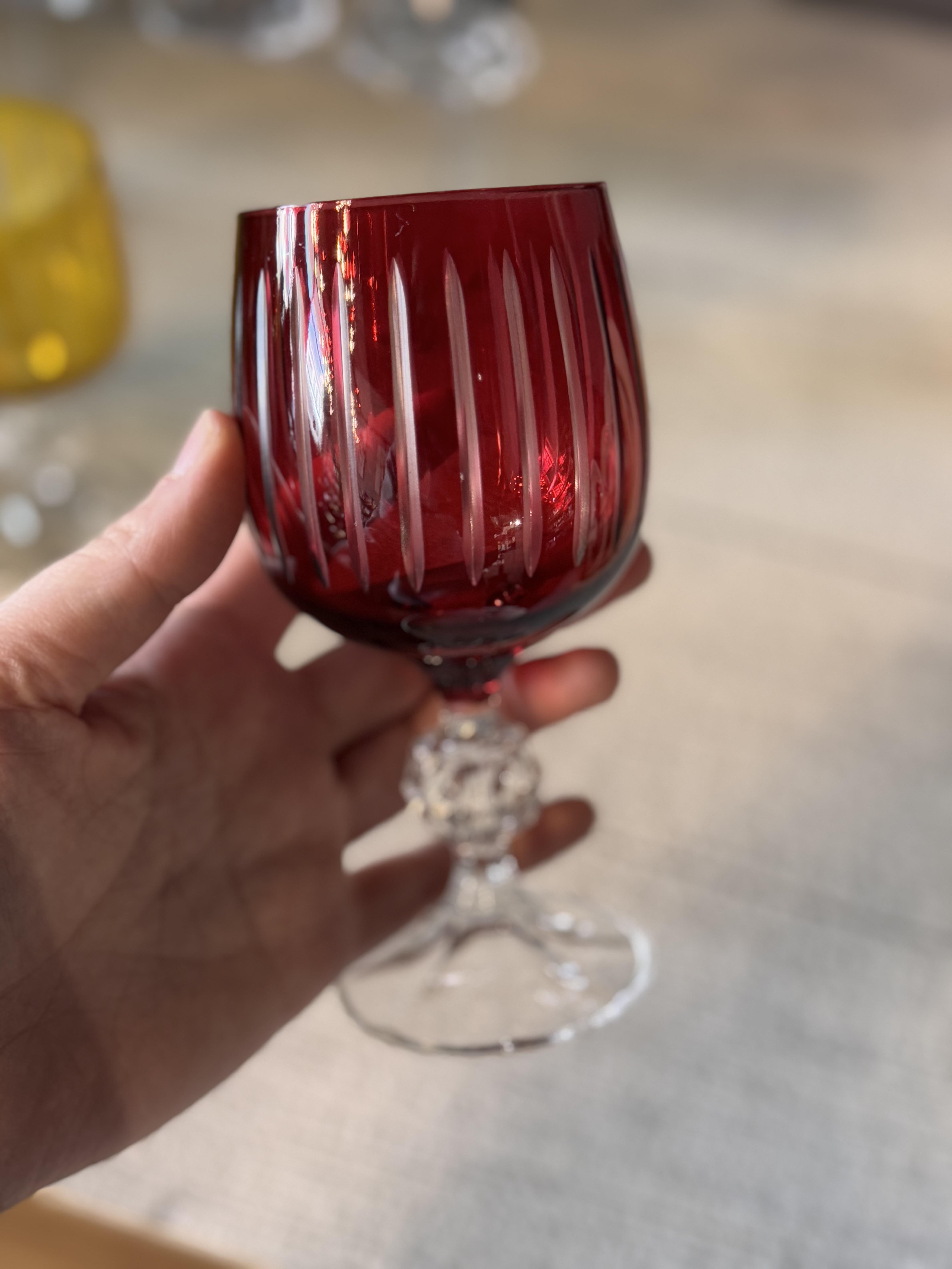 Bohemia Altı Renk Kahve Yanı Cam Bardak 6 lı - 190 CC