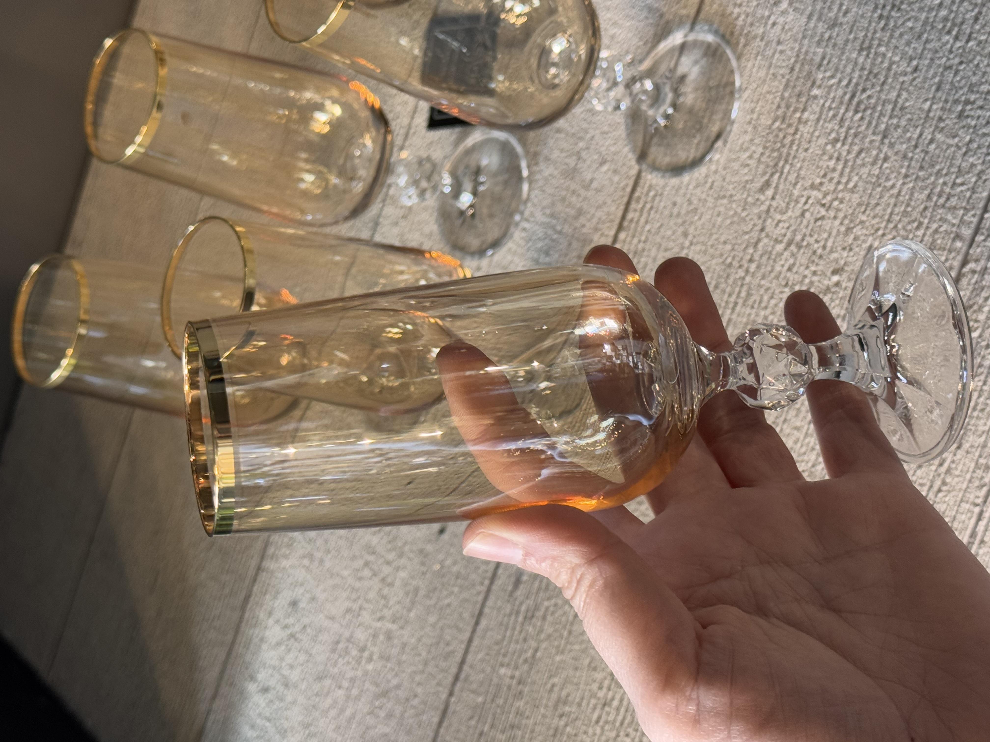 Bohemia Bal Lüster Kahve Yanı Cam Bardak 6 lı - 180 CC