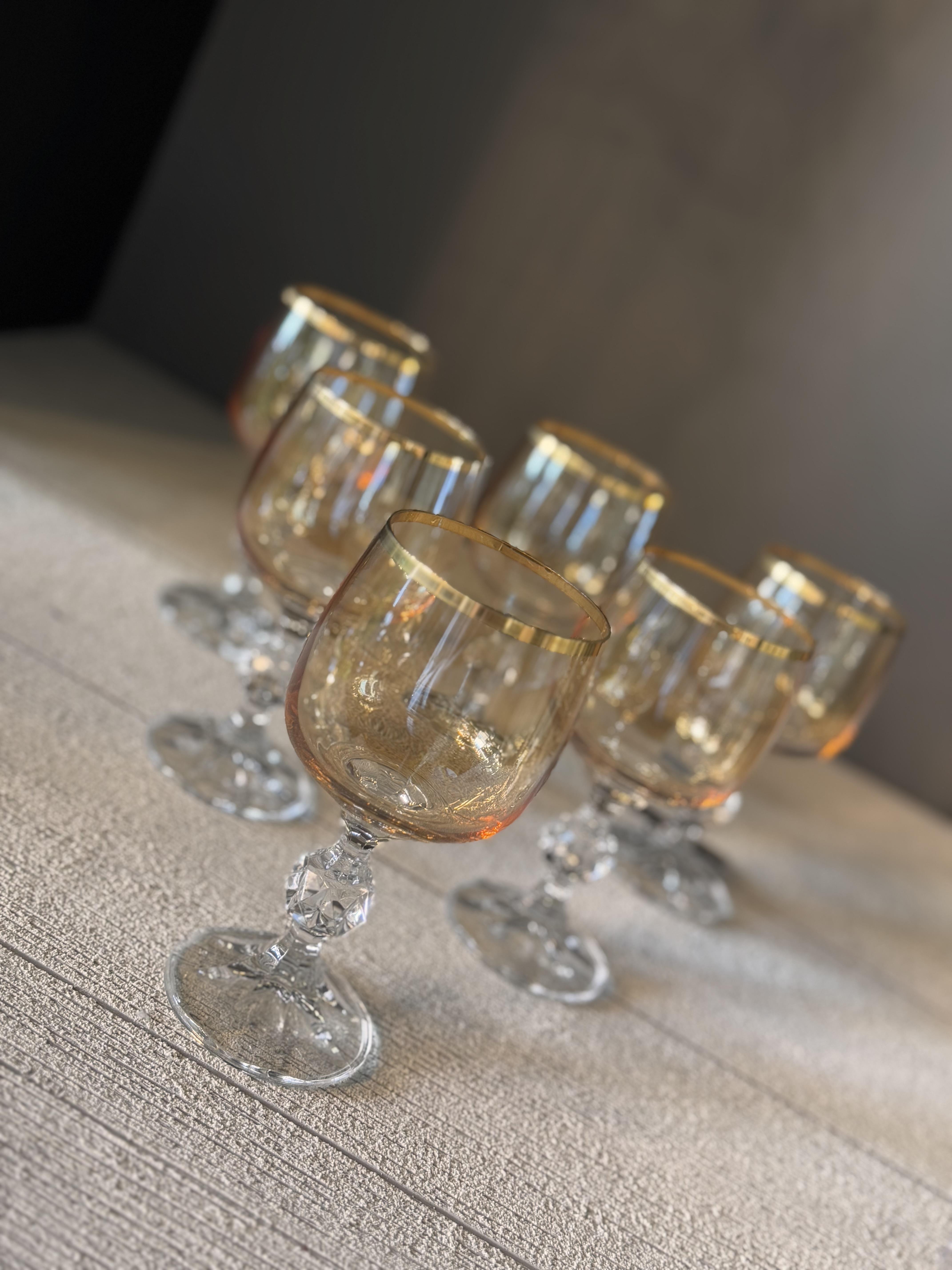 Bohemia Bal Lüster Kahve Yanı Cam Bardak 6 lı - 190 CC