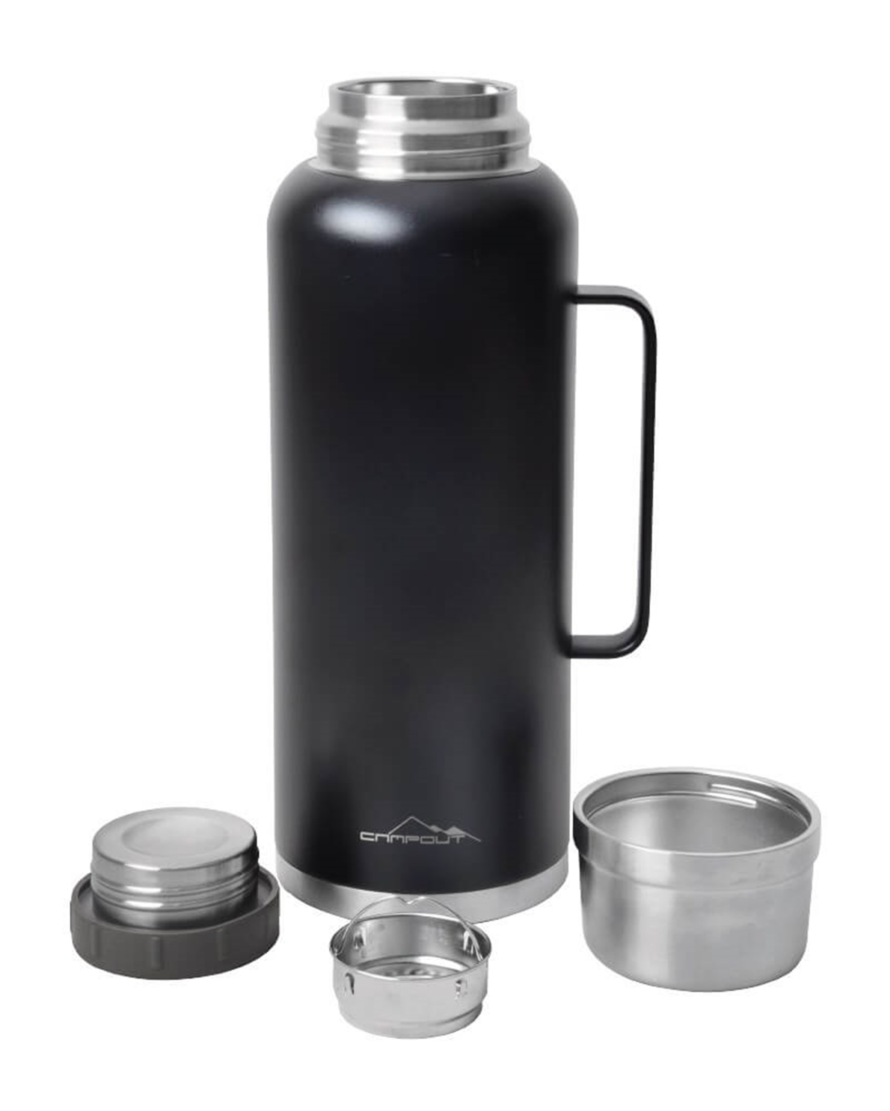 Campout Çift Katmanlı Çelik Termos 2600 ML - Siyah
