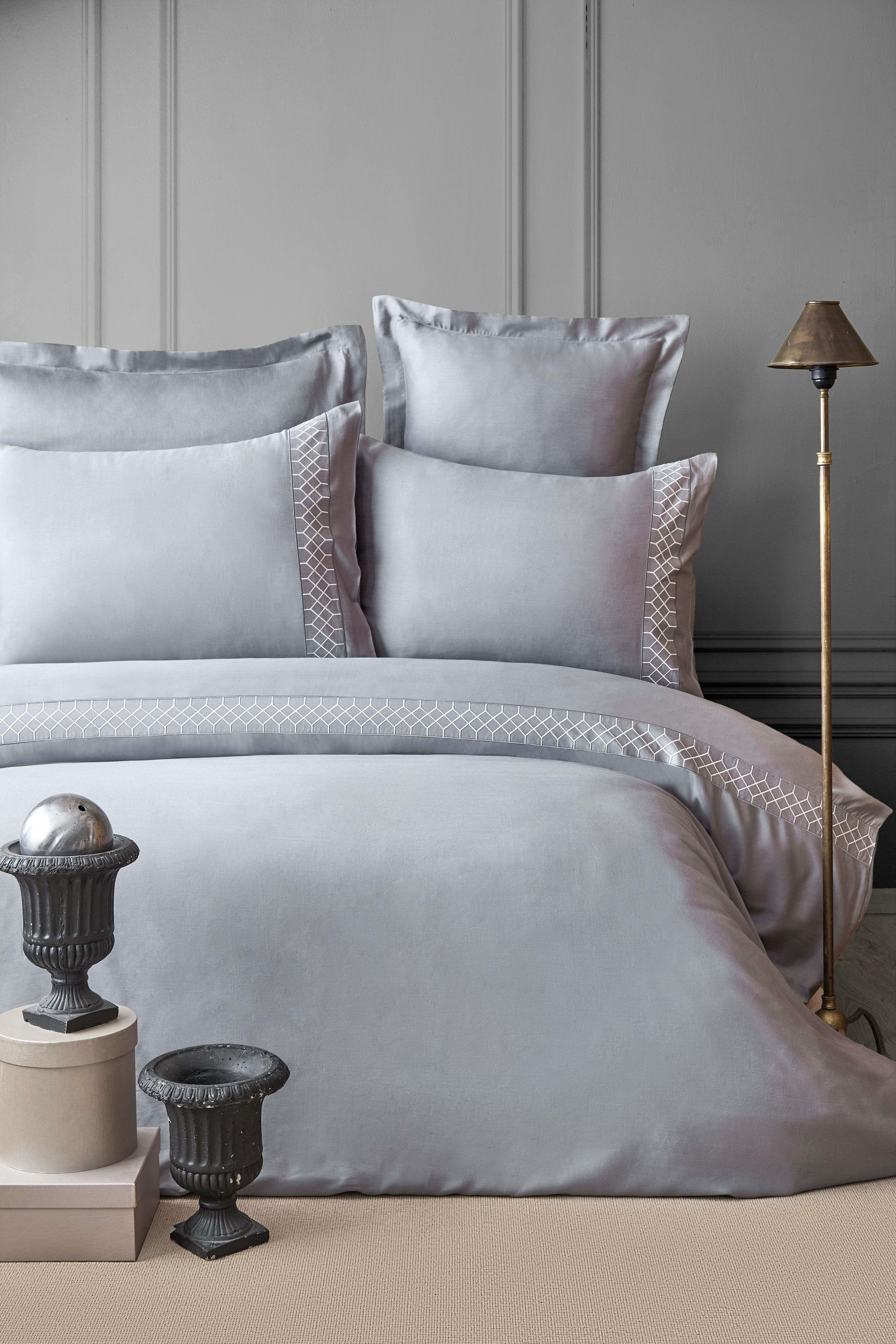 Çift Kişilik Bambu Nevresim Takımı Hera Gray