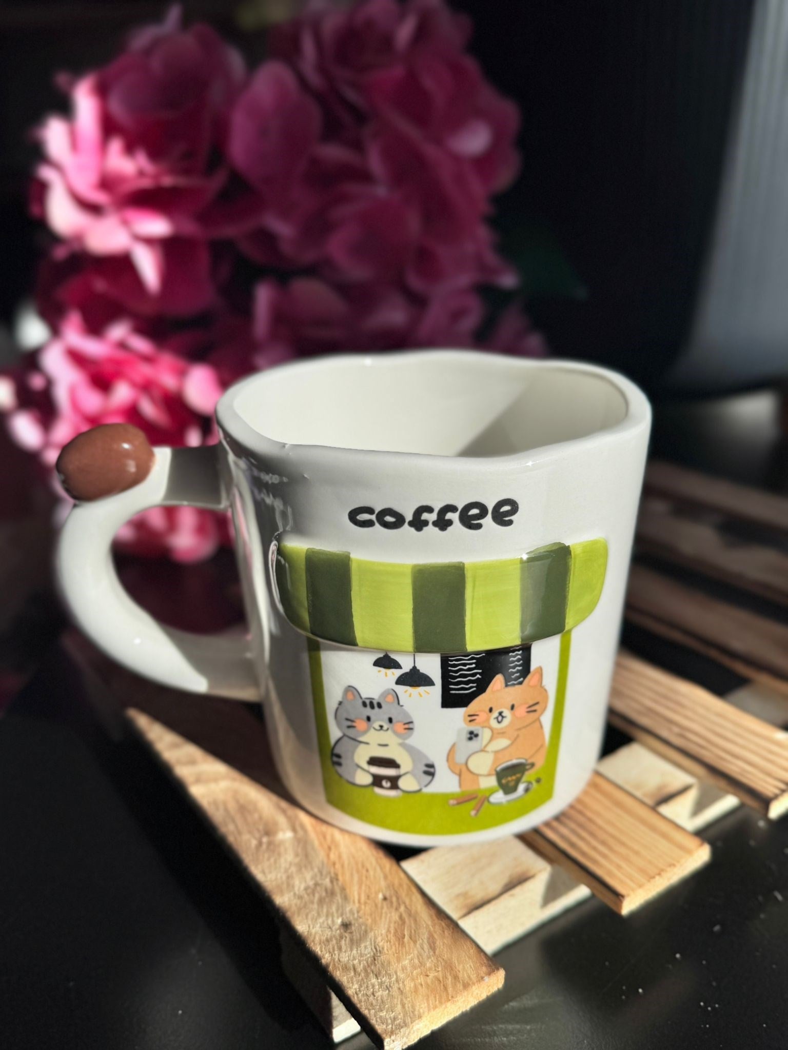 Couple Cat - Coffee Shop Collection Mug Kupa Bardak - 420 ml / 1 Adet