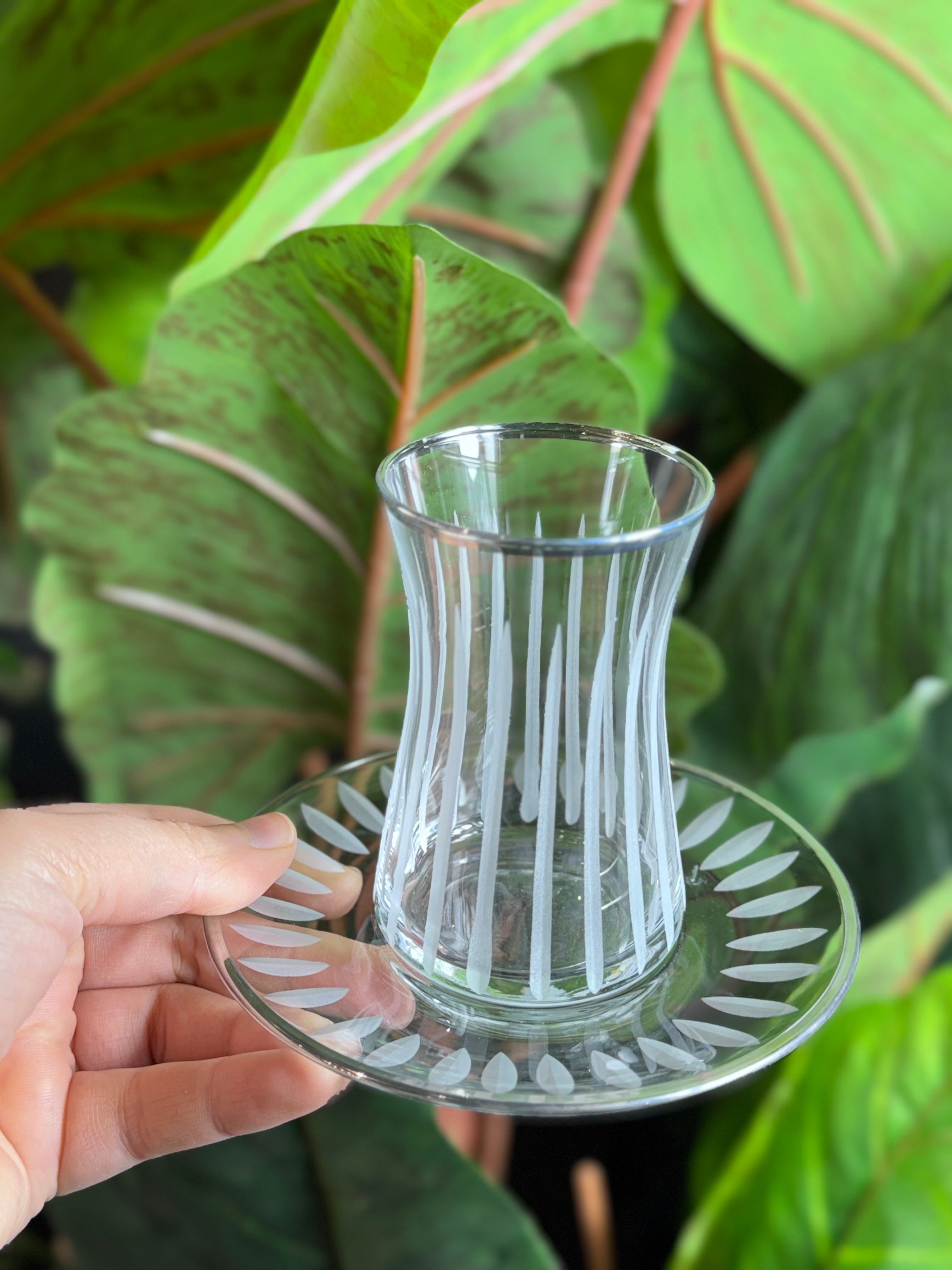 Dik Çizgi 6 Kişilik 12 Parça Platin Çay Seti