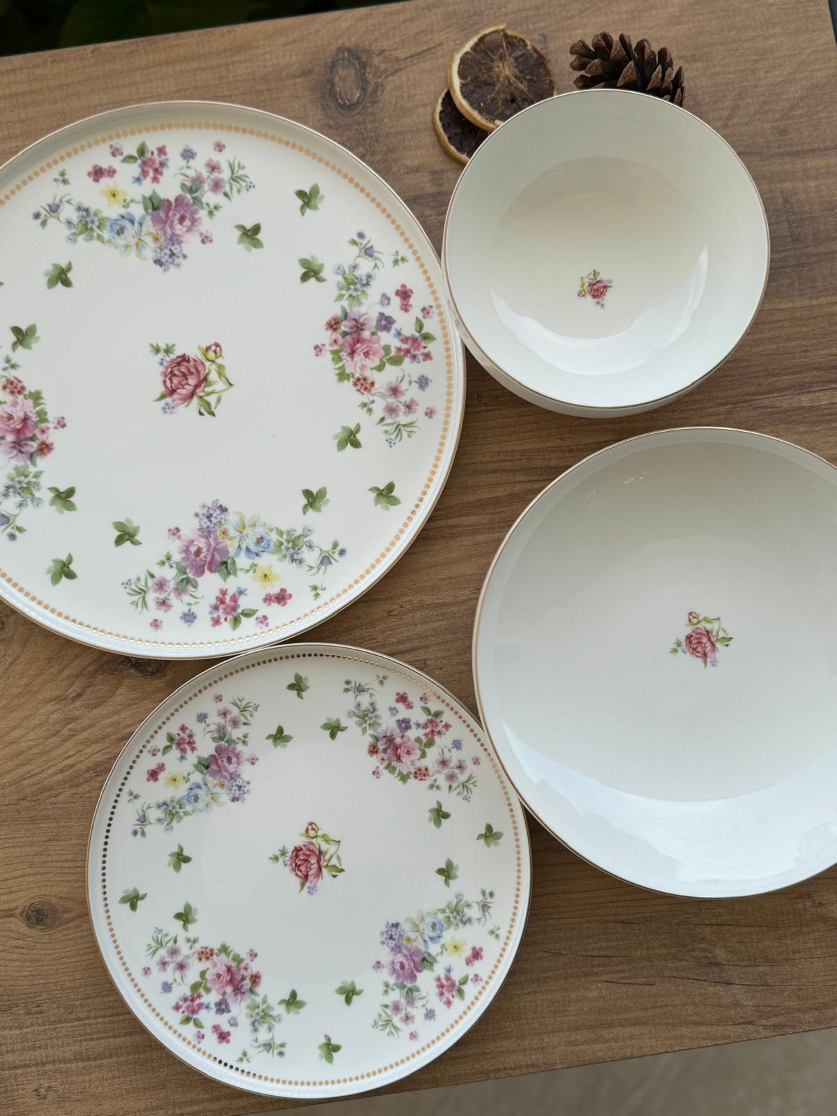 La Plata 6 Kişilik 24 Parça Porselen Yemek Takımı