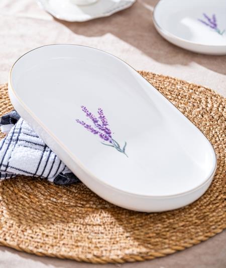 Lavend Royal Porselen Oval Tabak / 1 Adet