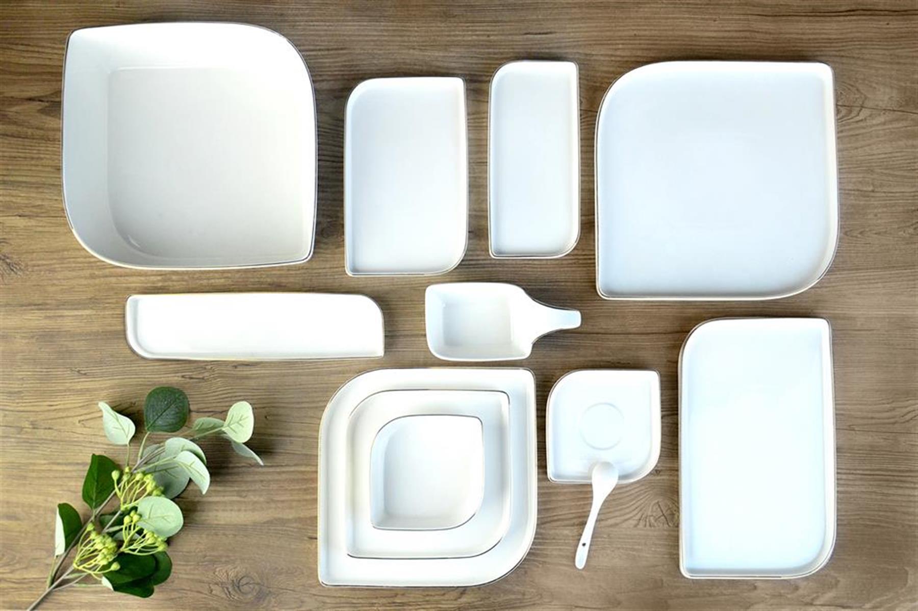 Lilian Gold 46 Parça Porselen Kahvaltı Takımı