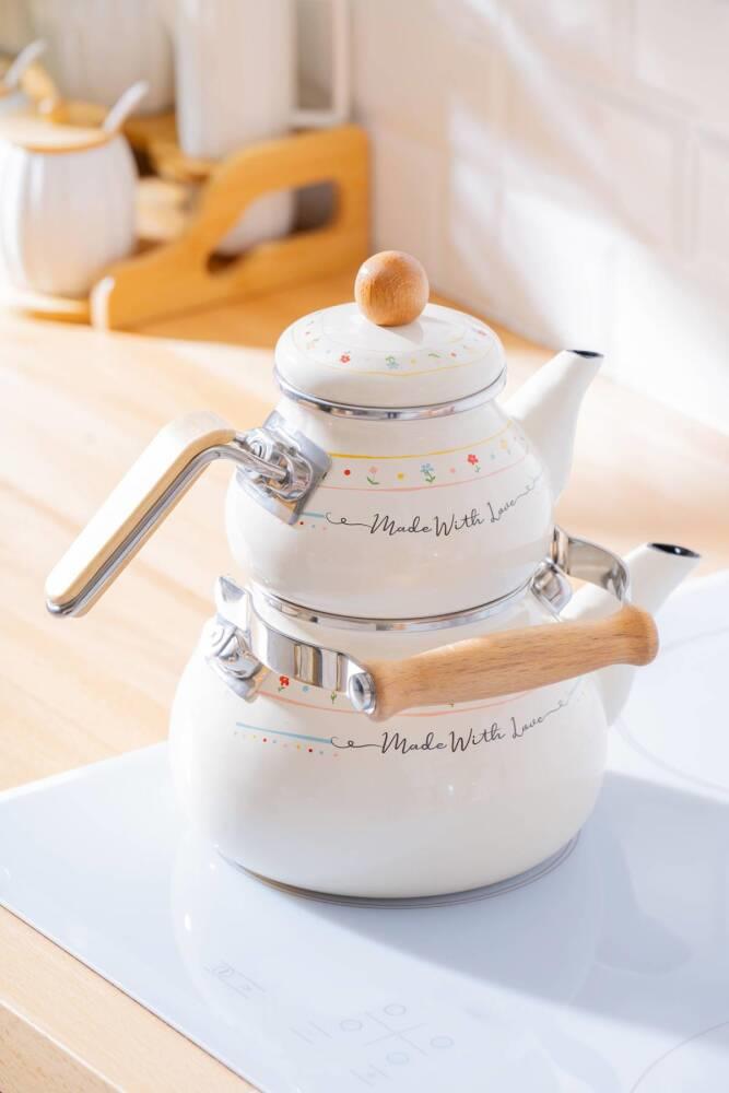 Made With Love Emaye Çaydanlık Takımı - 1/2 lt