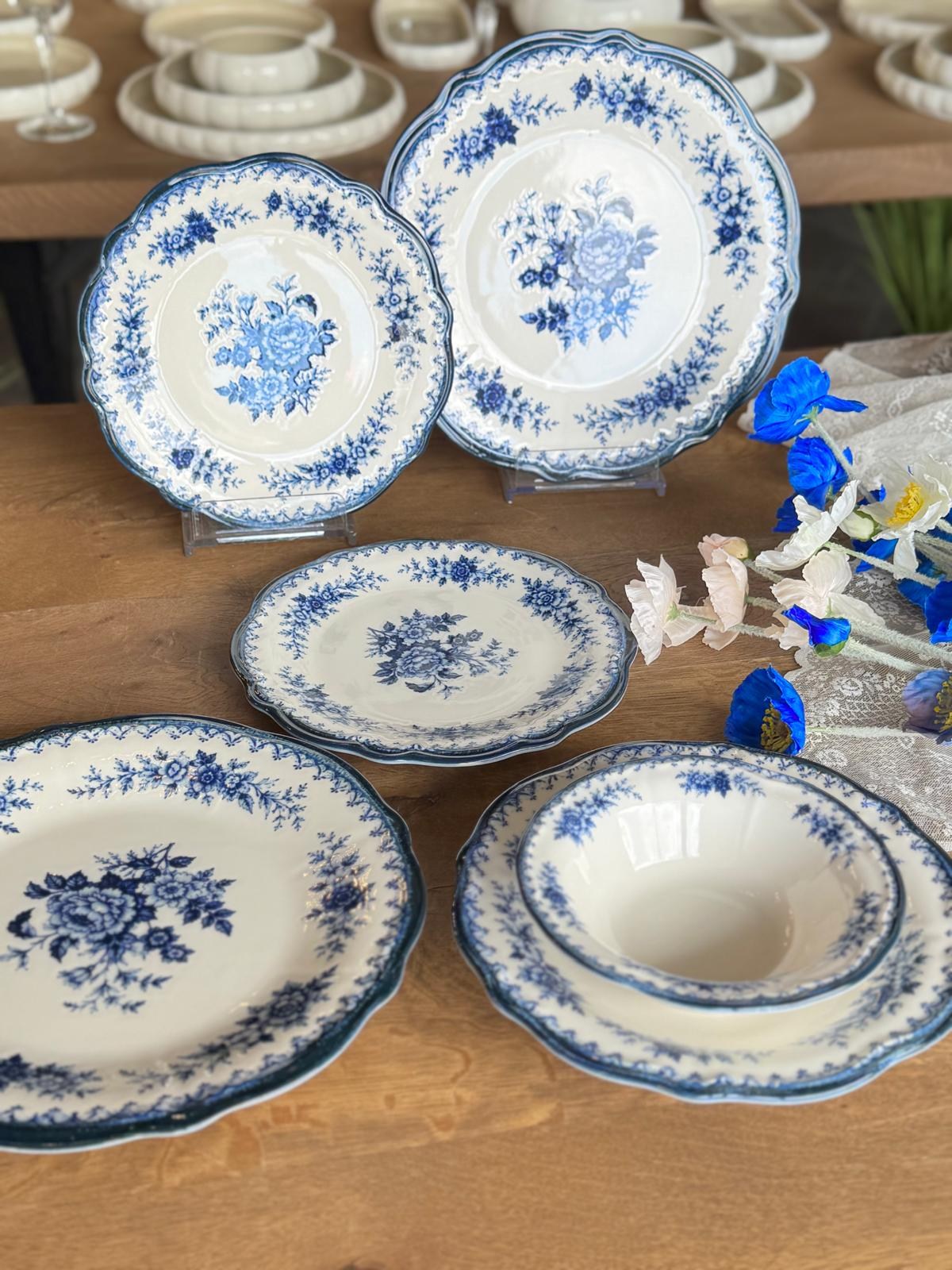 Manor Navy 6 Kişilik 24 Parça Porselen Yemek Takımı
