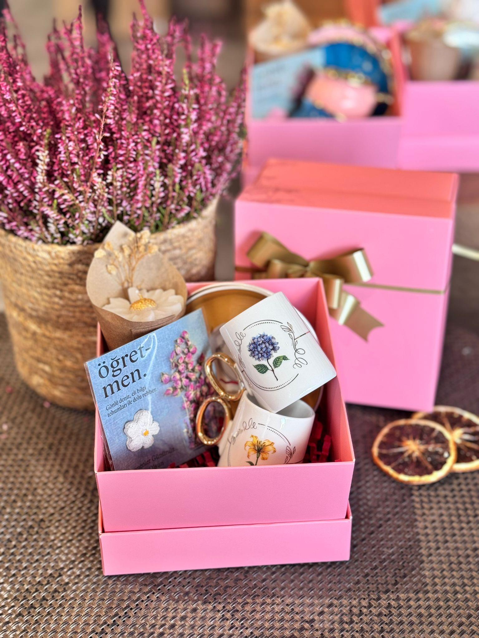 Öğretmenler Günü Özel 2 Kişilik Porselen Kahve Fincanı Takımı - 80 ml