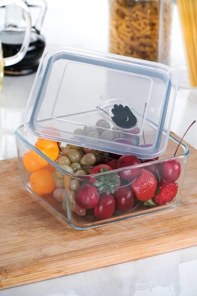 Olivia Kare Vakumlu Cam Saklama Kabı - 1,2 Lt