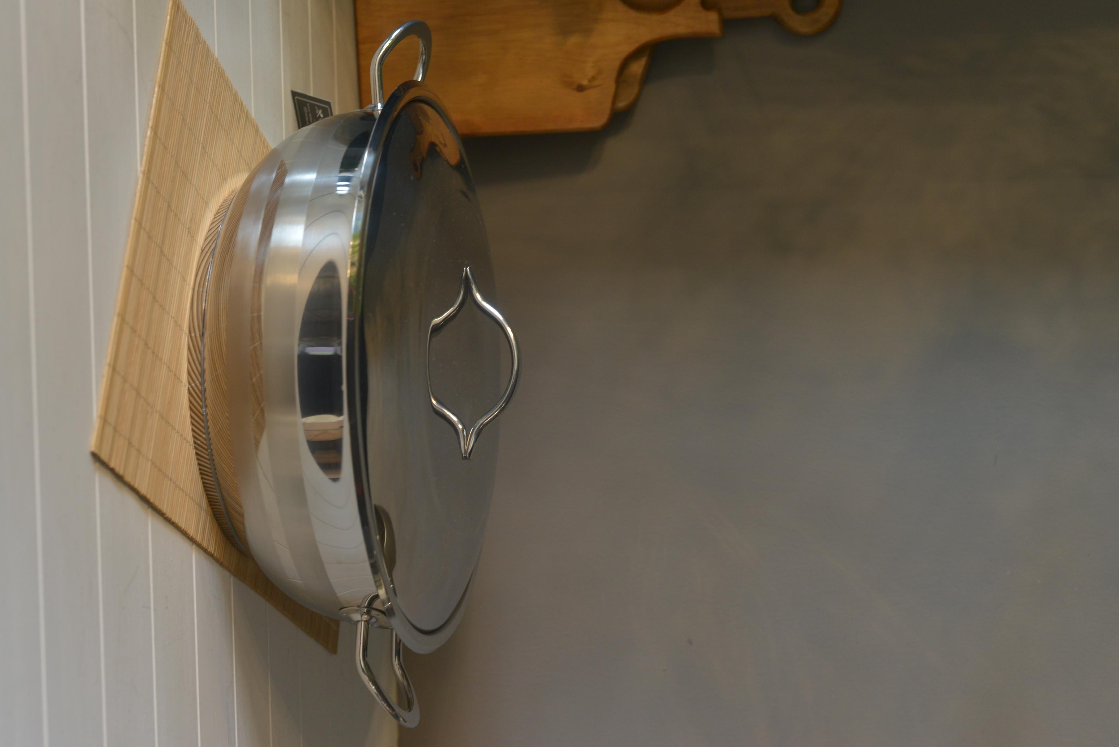 OMS Basık Çelik Tencere - 34 cm