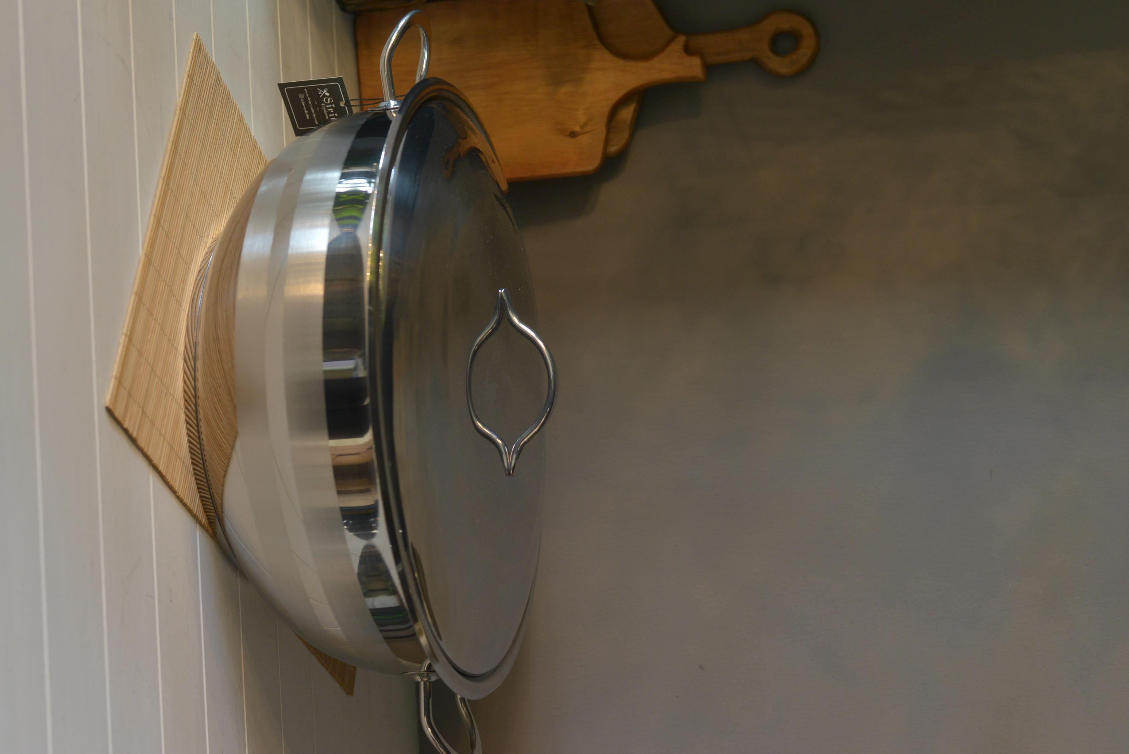 OMS Basık Çelik Tencere - 40 cm