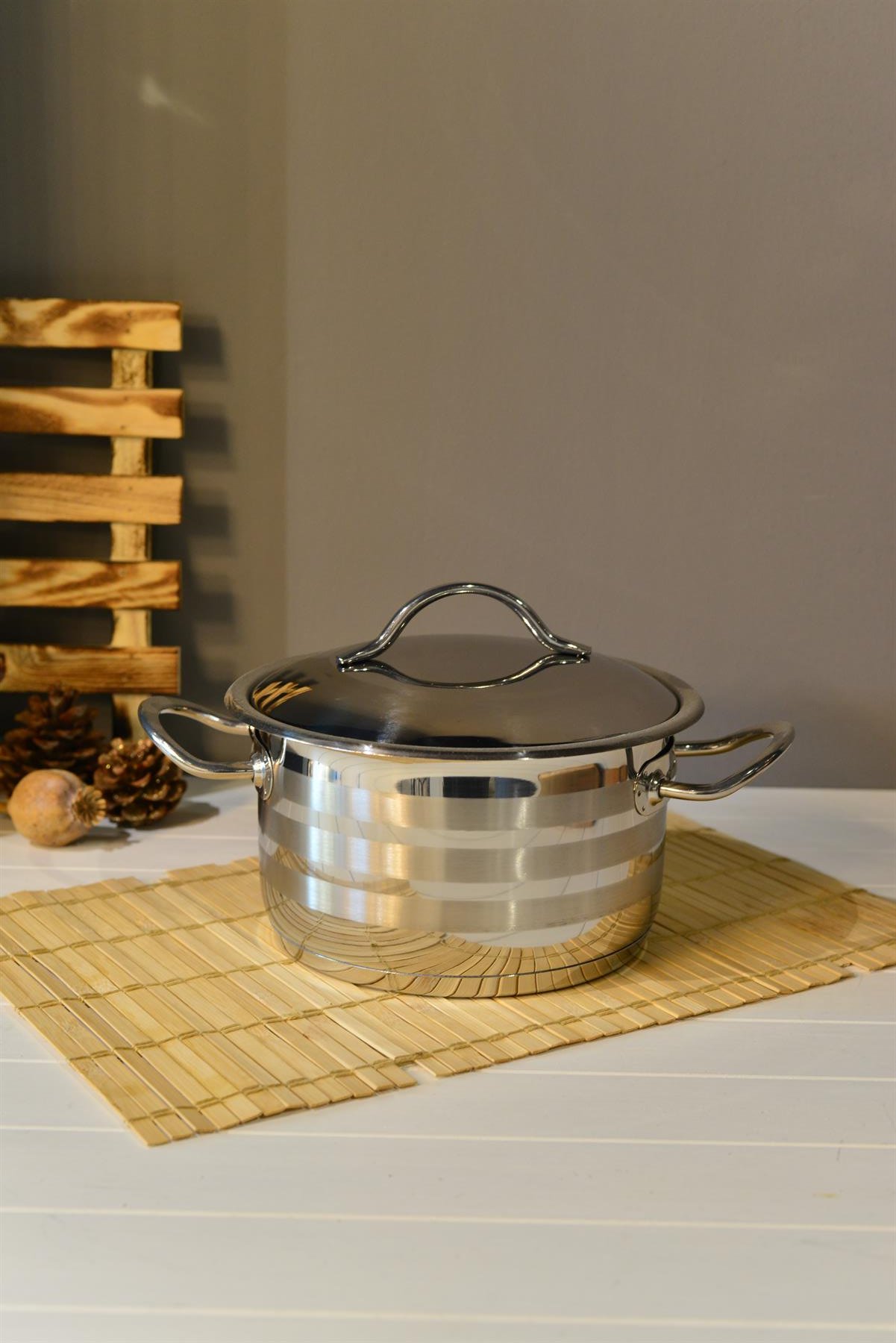 OMS Derin Çelik Tencere - 18 cm